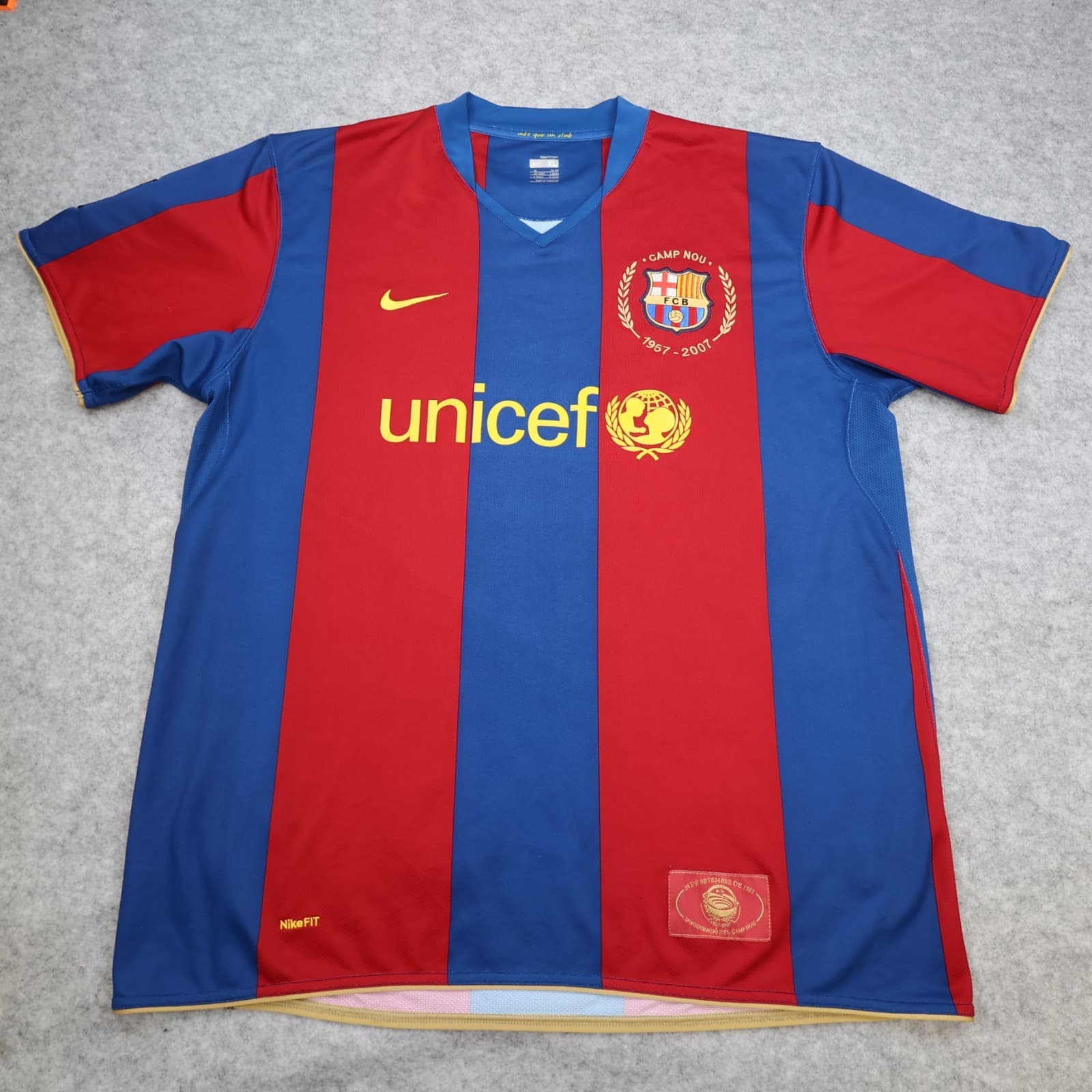 Vintage Barcelona Shirt Extra Large Red Home Kit 2007 2008 Nike Soccer Jersey