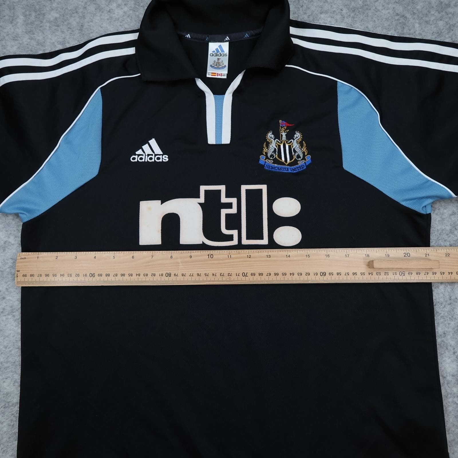 Vintage Newcastle United Shirt Mens Medium Black Away Kit 2000 2001 Adidas NTL photo 13