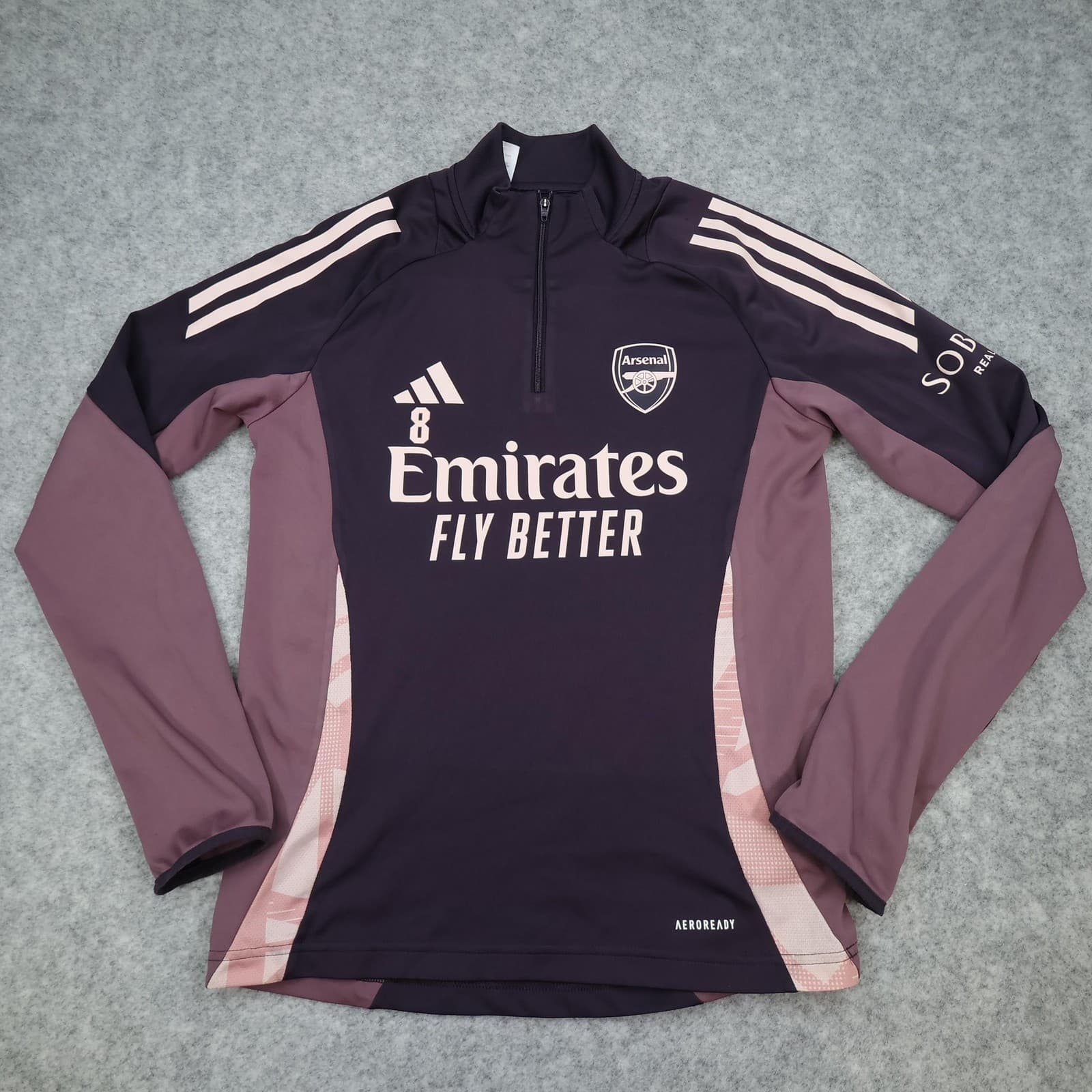Arsenal Training Top Kids 13-14Y Purple 2024 Football Adidas Soccer Jersey Youth