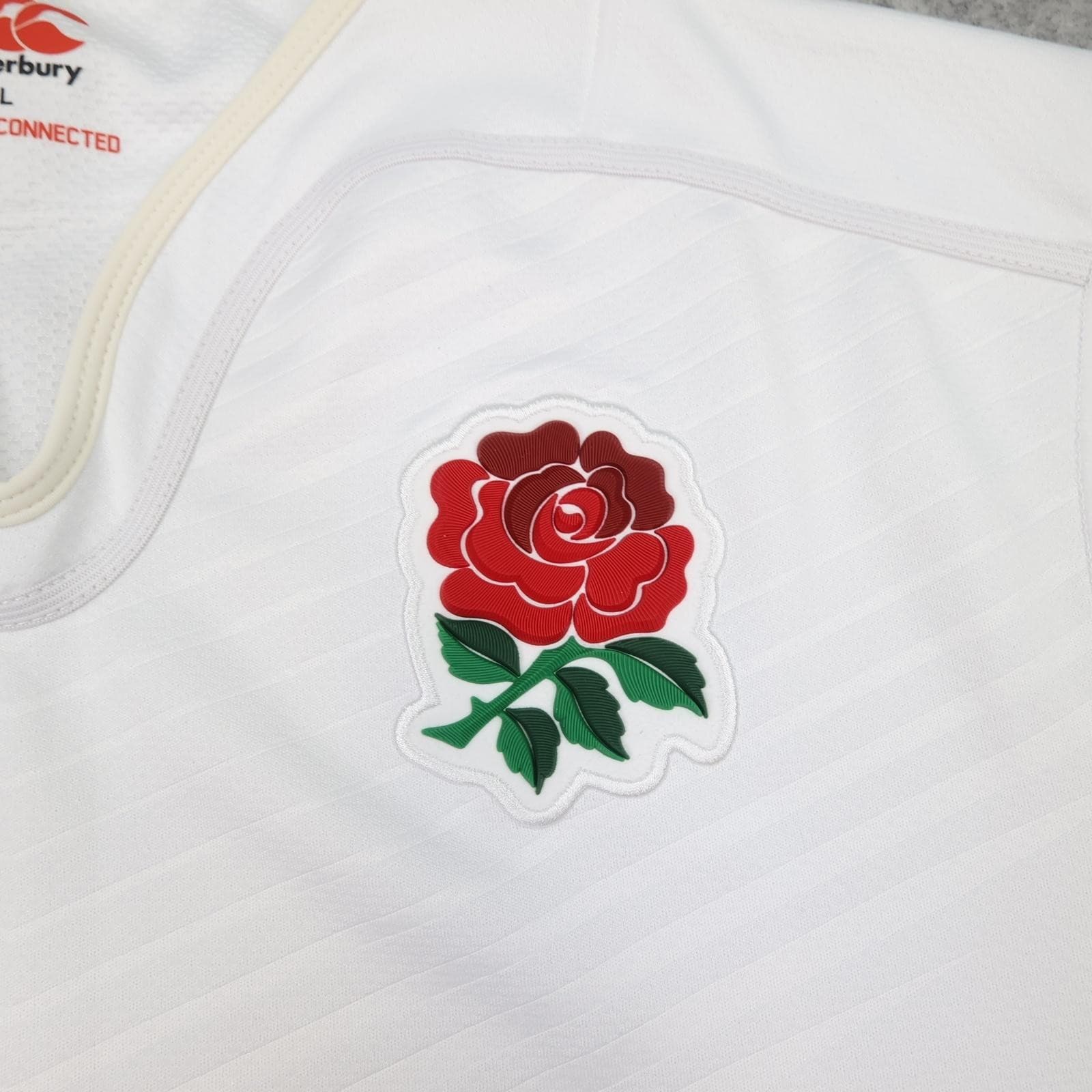 England Rugby Shirt Mens Large White Rugby Union Canterbury O2 Vapodri Jersey photo 5