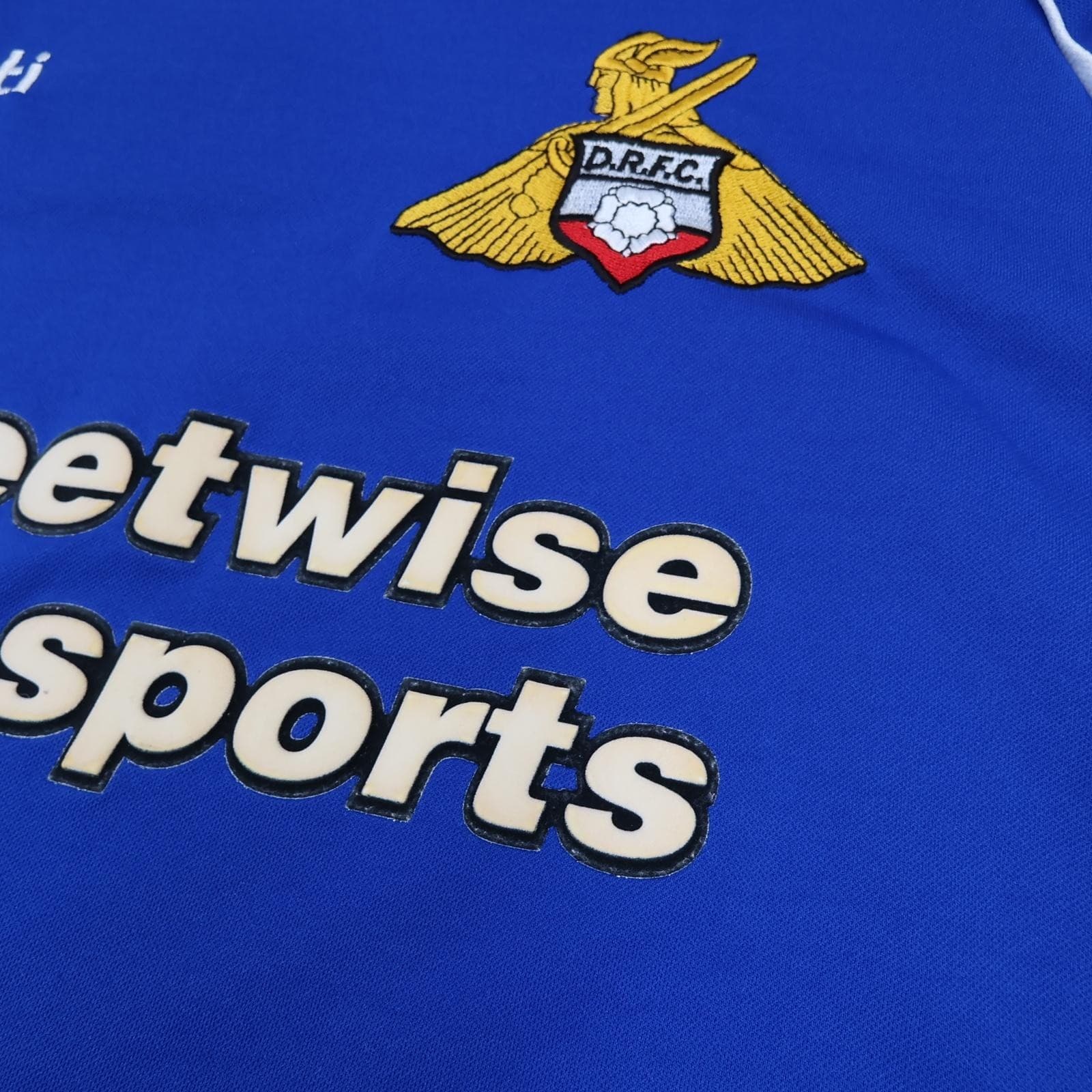 Doncaster Rovers Shirt Mens 3XL Blue Home 2003 2004 Soccer Carlotti Jersey photo 5