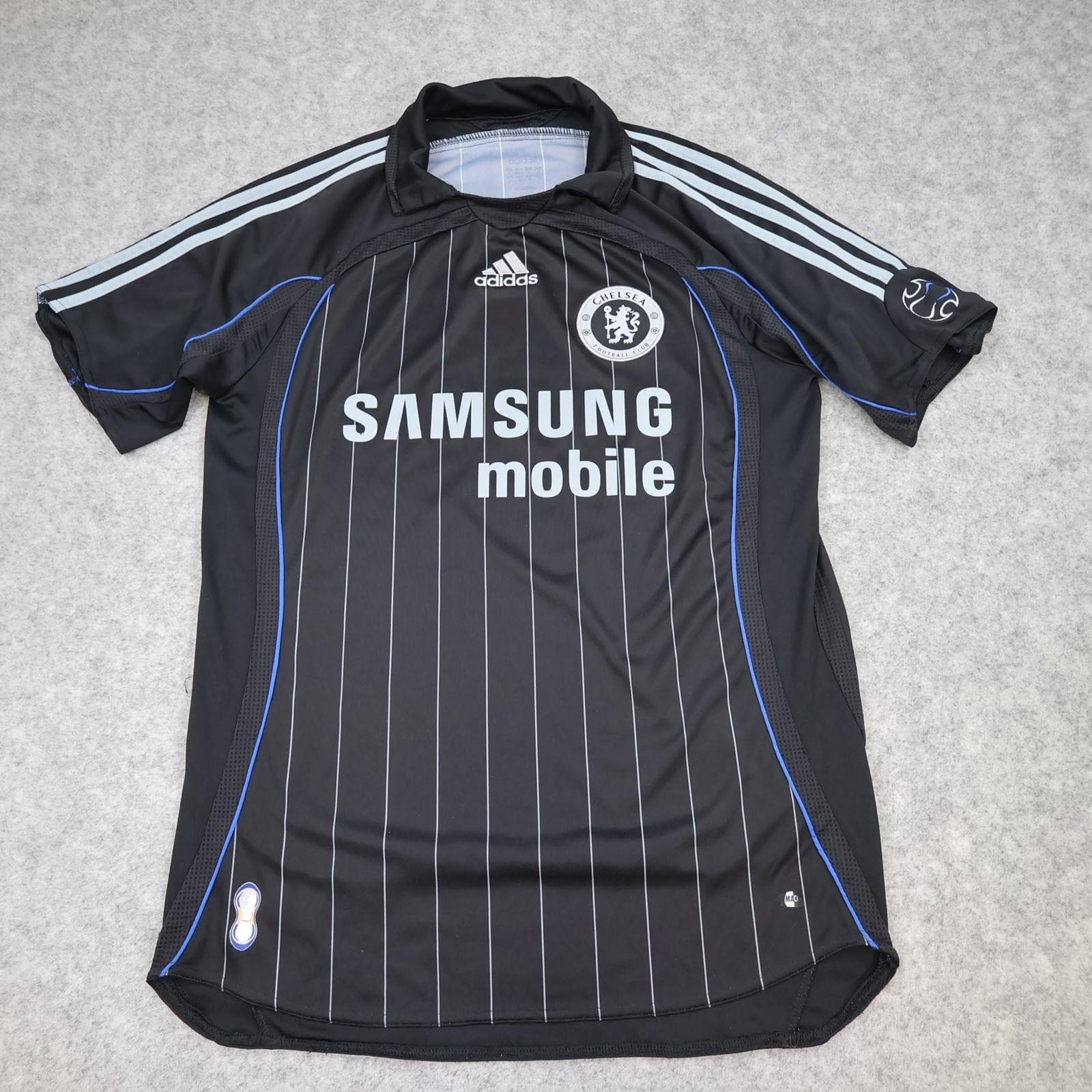 Chelsea Shirt Mens Small Black Third Kit 2006 2007 Adidas Essien 5 Soccer Jersey photo 2