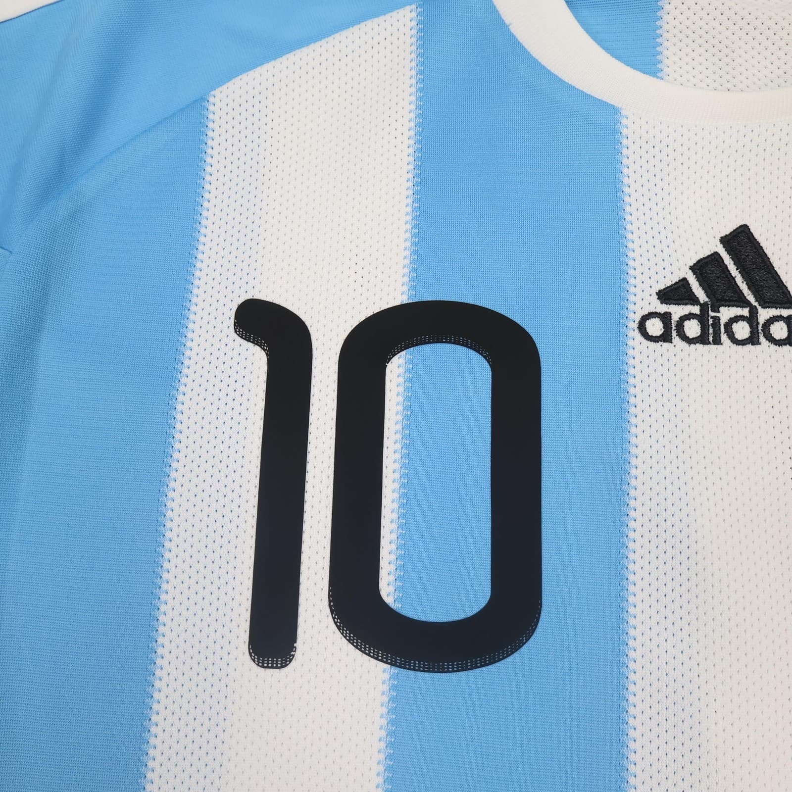 Argentina Home Shirt Mens Large Blue 2010 2011 Football Adidas Messi 10 Jersey photo 9