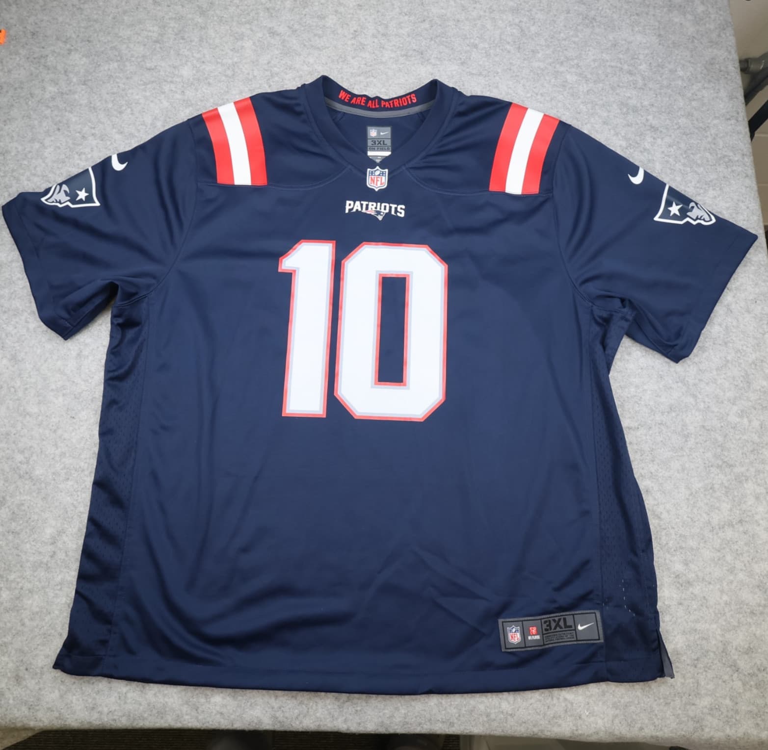 New England Patriots Jersey 3XL Nike Navy NFL 2021 2023 Mac Jones Jersey XXXL photo 2