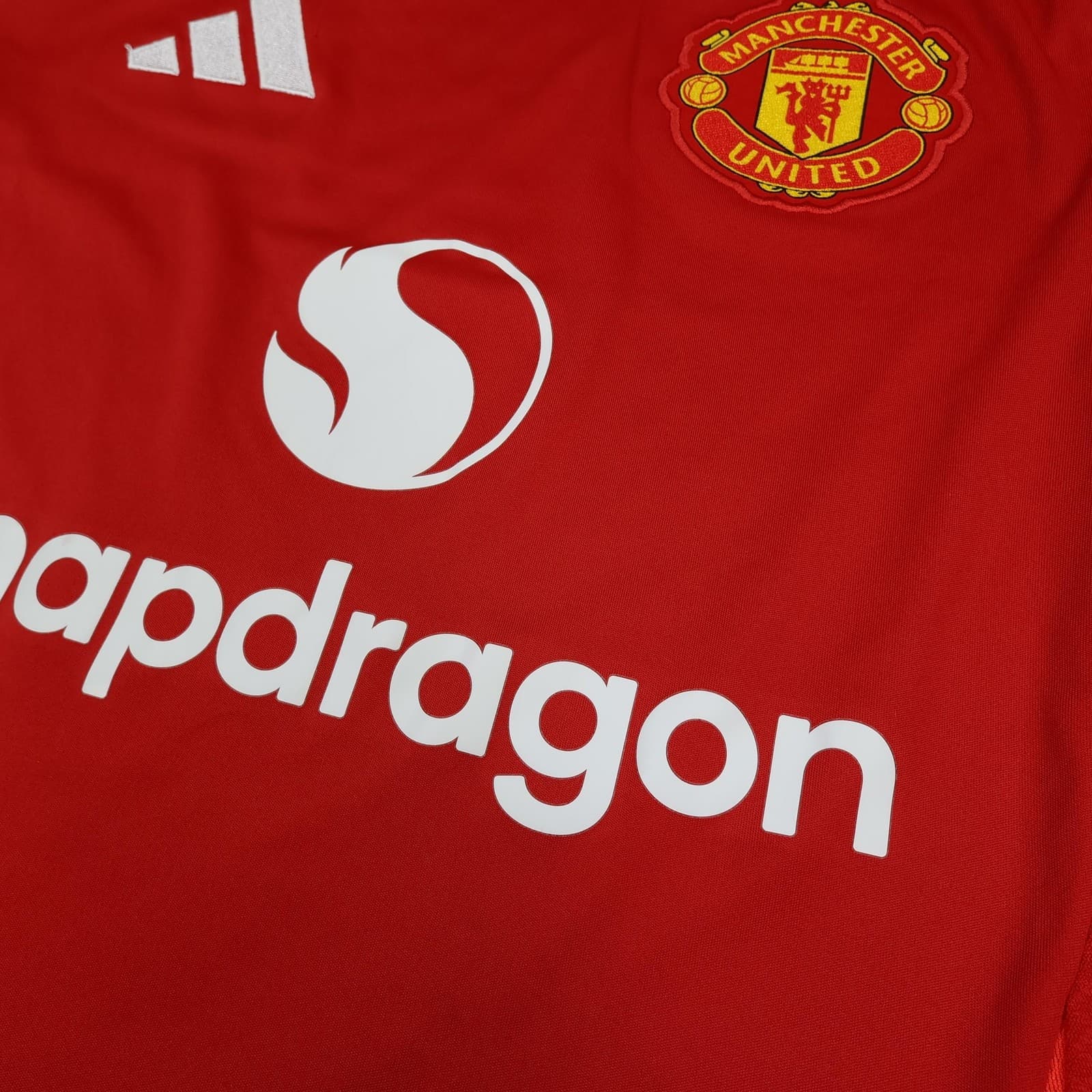 Manchester United Shirt Mens Small Red Home 2024 2025 Football Adidas Jersey photo 7