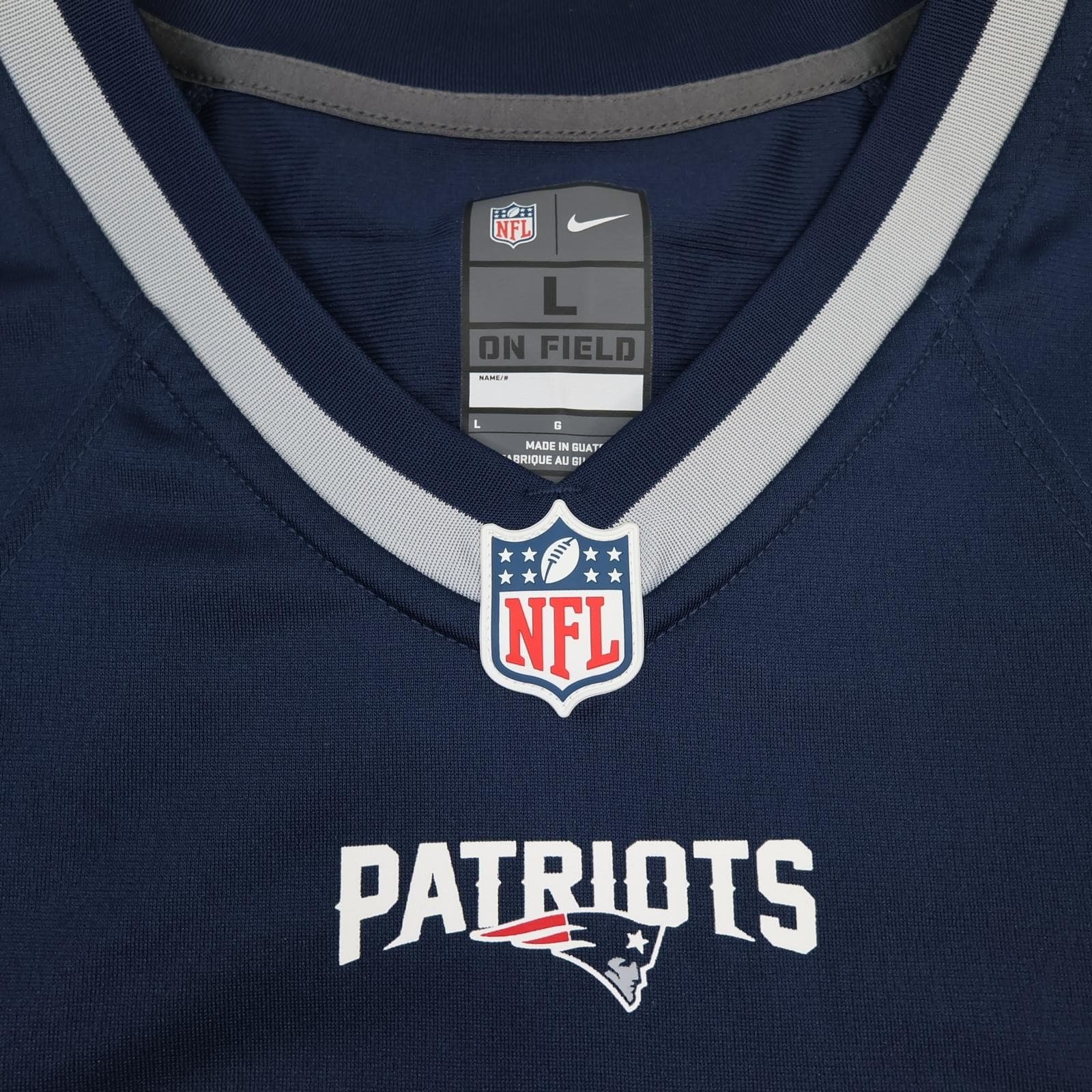 New England Patriots Football Jersey Mens Large Blue Home NFL Nike Brady 12 photo 5