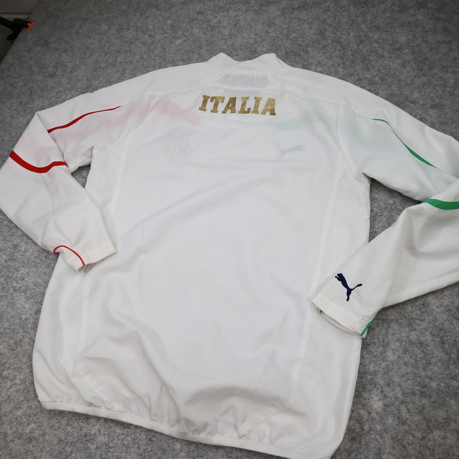 Italy Training Shirt Mens Small White 2010 2012 Football Puma Soccer Pullover photo 7