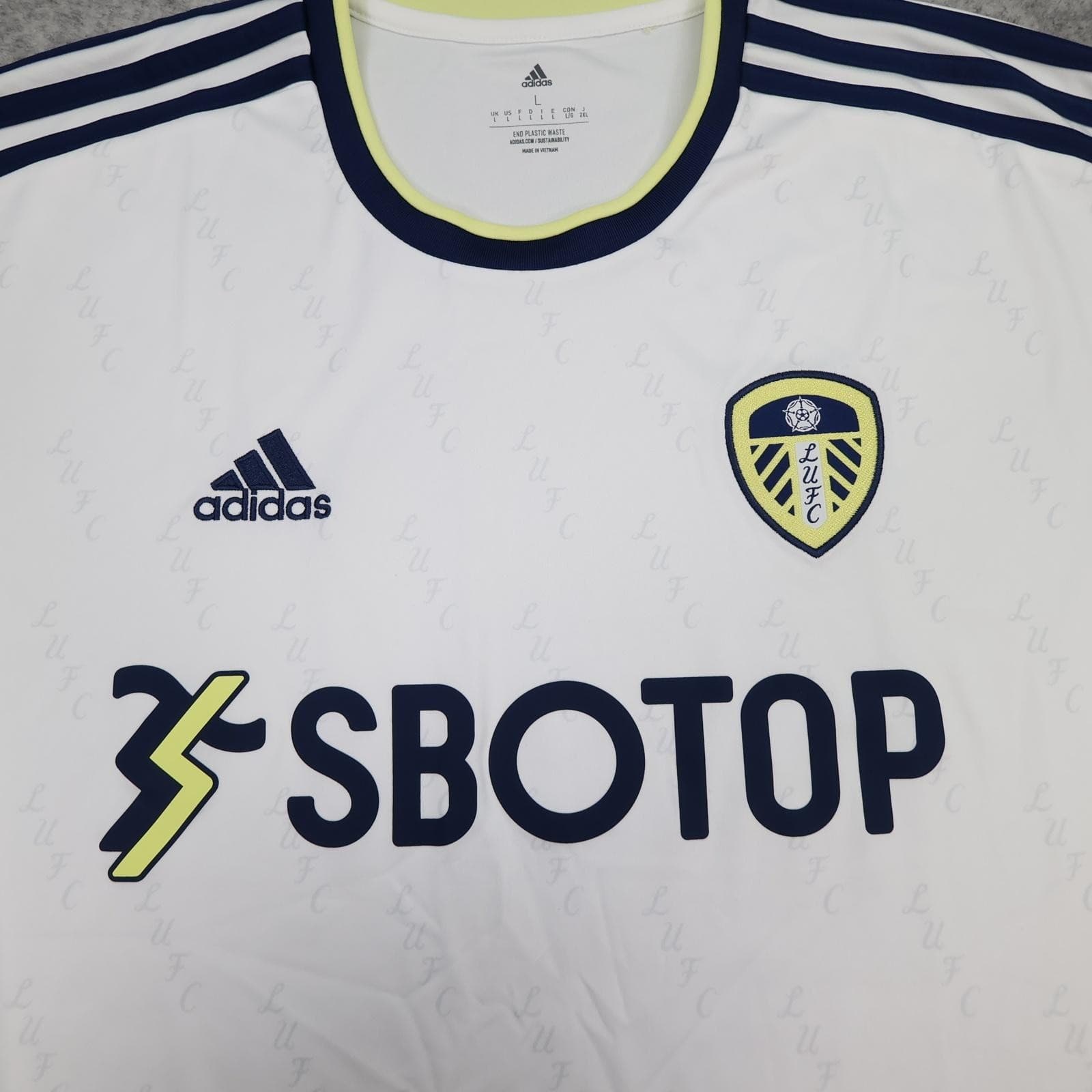 Leeds United Shirt Mens Large White Home 2022 2023 EPL Football Adidas SBOTOP photo 3