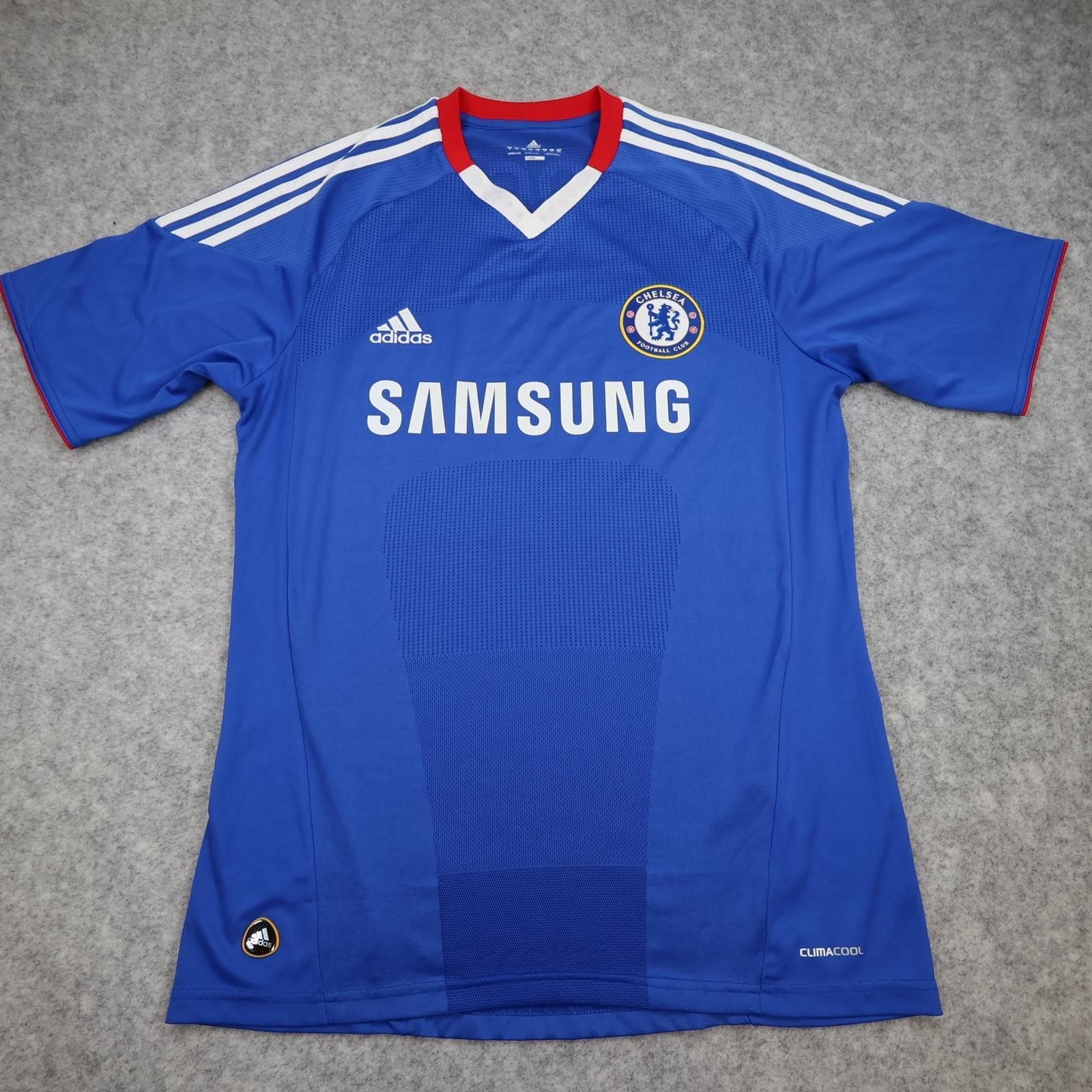 Chelsea Shirt Mens Large Blue Home 2010 2011 Football Adidas Samsung Drogba 11 photo 2