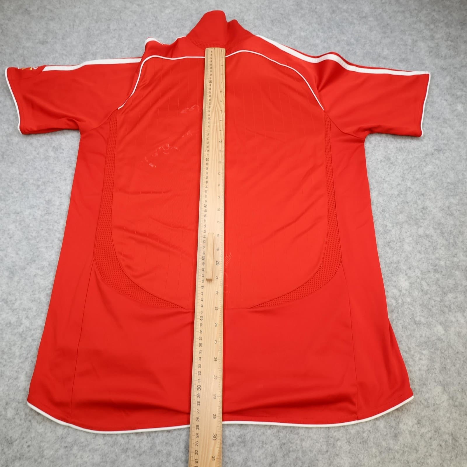 Liverpool Shirt Mens Large Red Home 2006 2008 Adidas Carlsberg Soccer Jersey photo 13