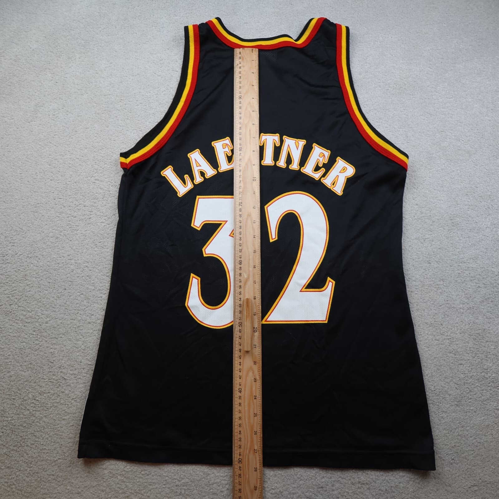 Vintage Atlanta Hawks Jersey Large Champion 90s NBA Christian Laettner 44 photo 11