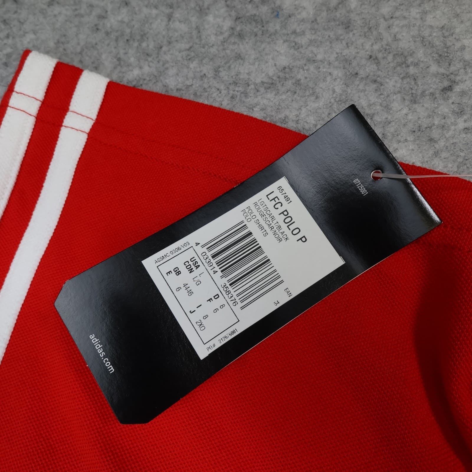 Liverpool Polo Shirt Extra Large Red Training Kit 2007 2008 Adidas Soccer XL photo 7