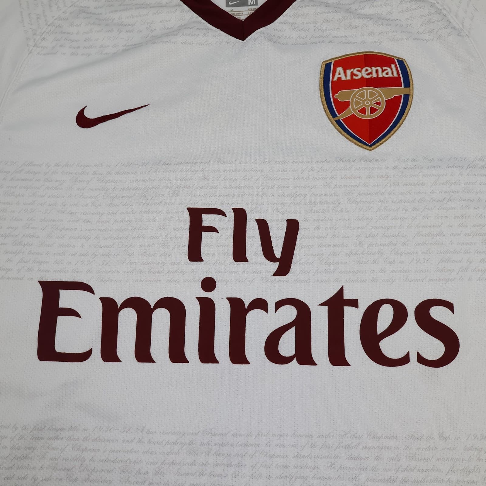 Arsenal Away Shirt Mens Medium White 2007 2008 EPL Football Nike Jersey Tipper 1 photo 3