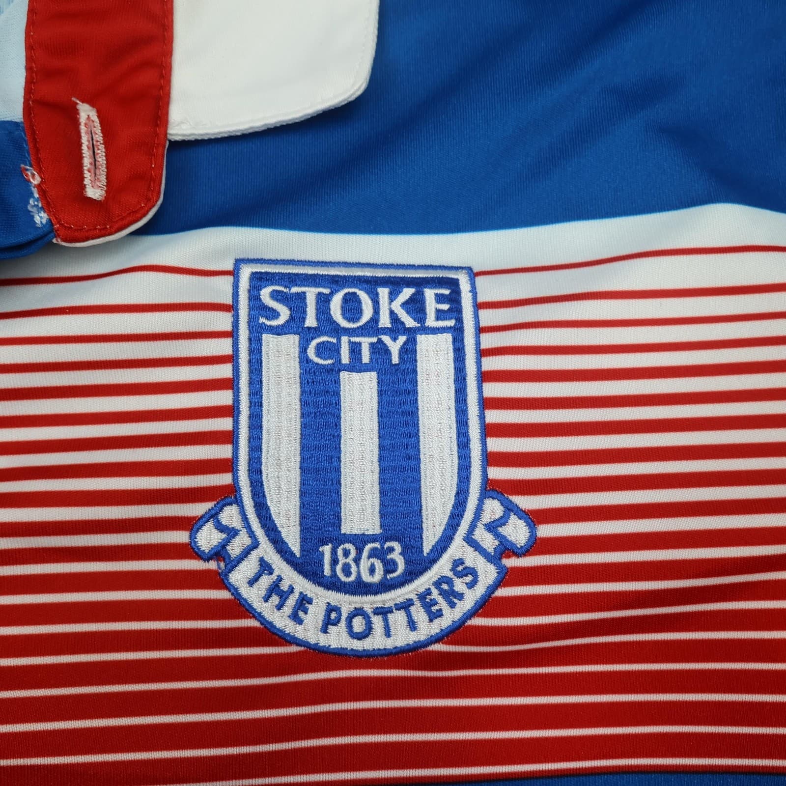 Stoke City Shirt Mens 3XL Blue Away Football Macron 2017 2018 Soccer Jersey photo 3