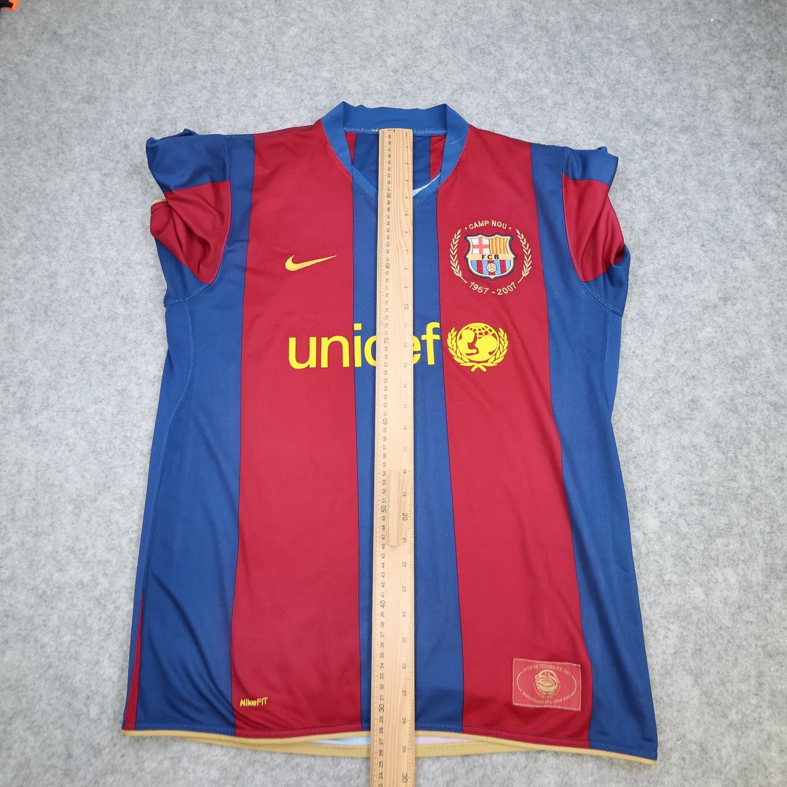 Barcelona Shirt Mens Large Red Blue Home 2007 2008 Football Nike Ronaldinho 10 photo 18