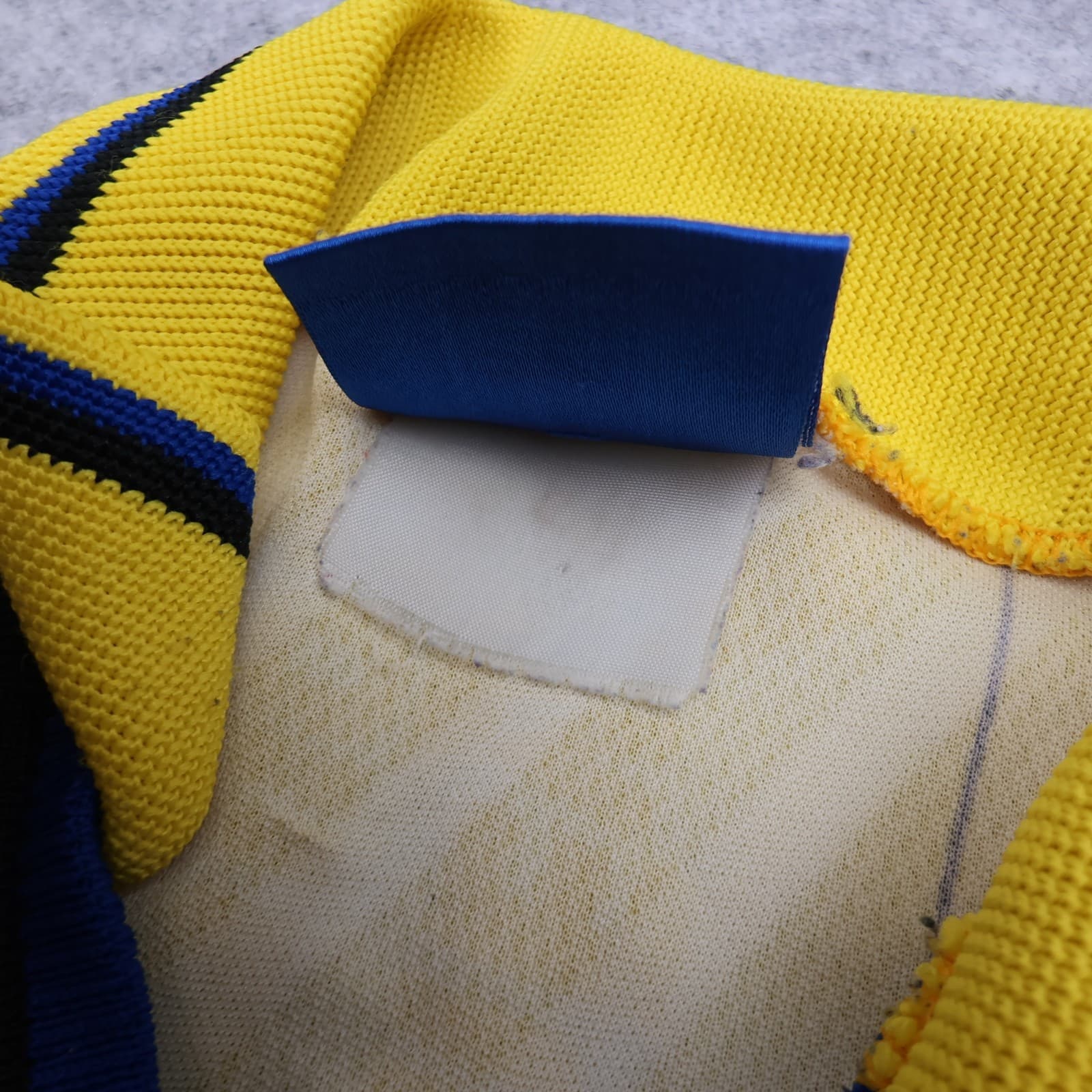 Vintage Everton Shirt Medium Yellow Away Kit 1996 1998 Away Soccer Jersey 3076 photo 9