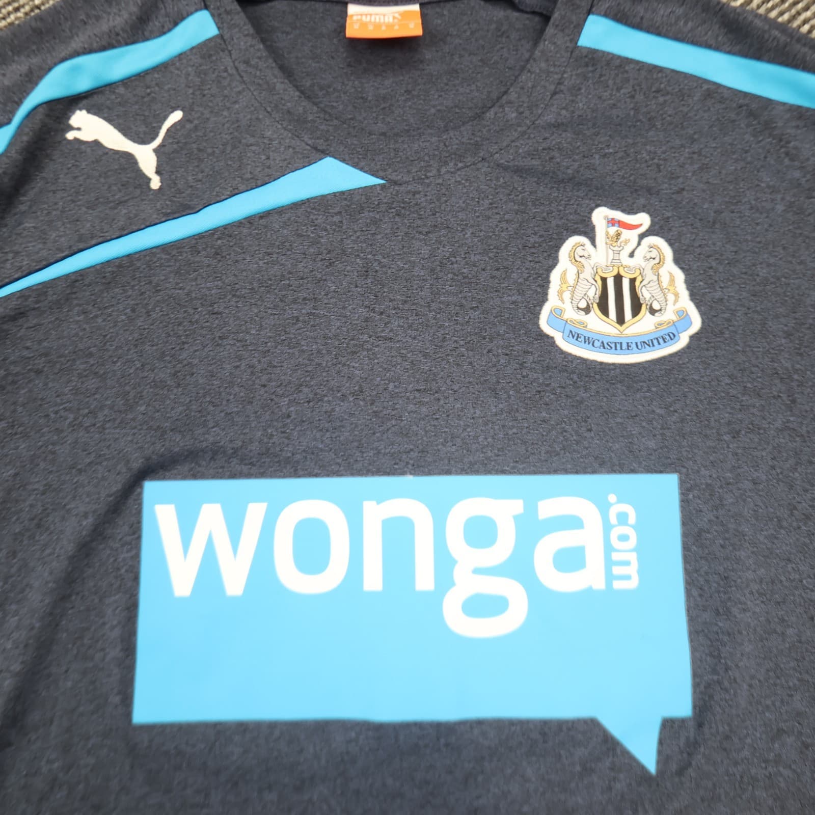 Newcastle United Shirt Medium Navy Away Kit 2013 2014 Puma Soccer Jersey Wonga photo 3