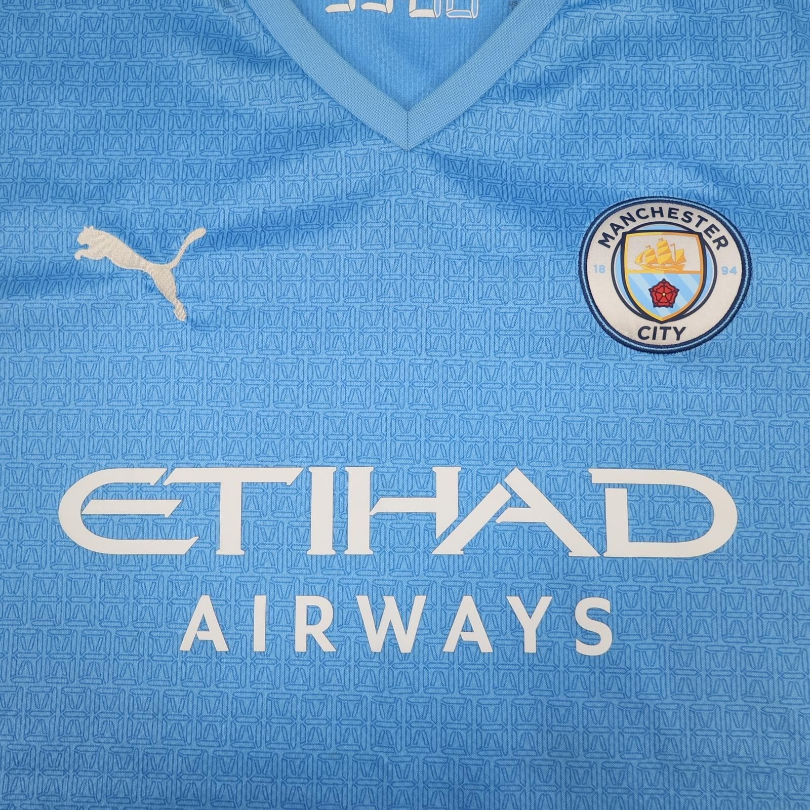 Manchester City Shirt Mens Large Blue Home 2021 2022 Puma Etihad Airways photo 3