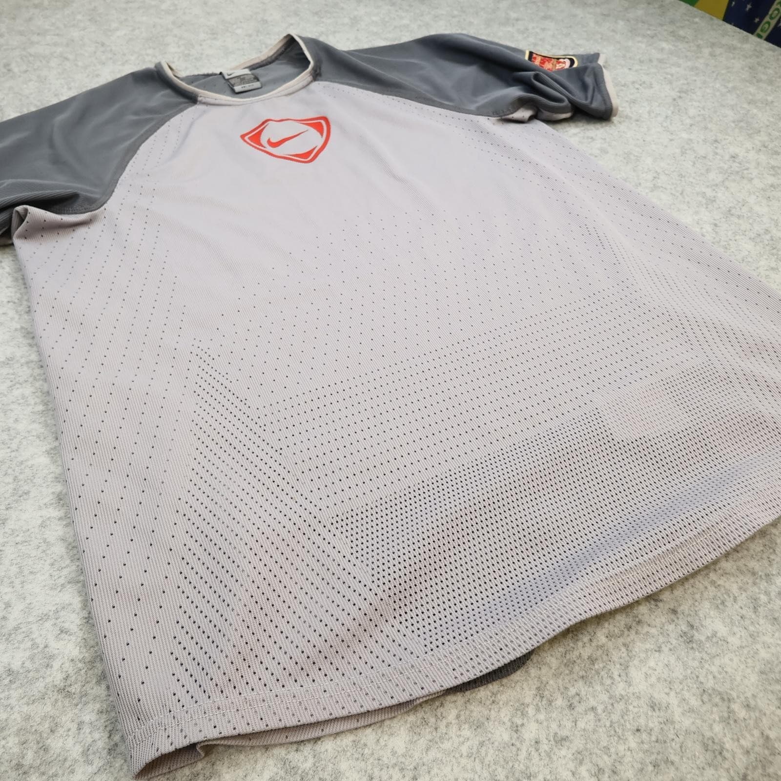 Vintage Arsenal Training Shirt Mens Medium Grey 2000 2002 Nike Soccer Jersey photo 8
