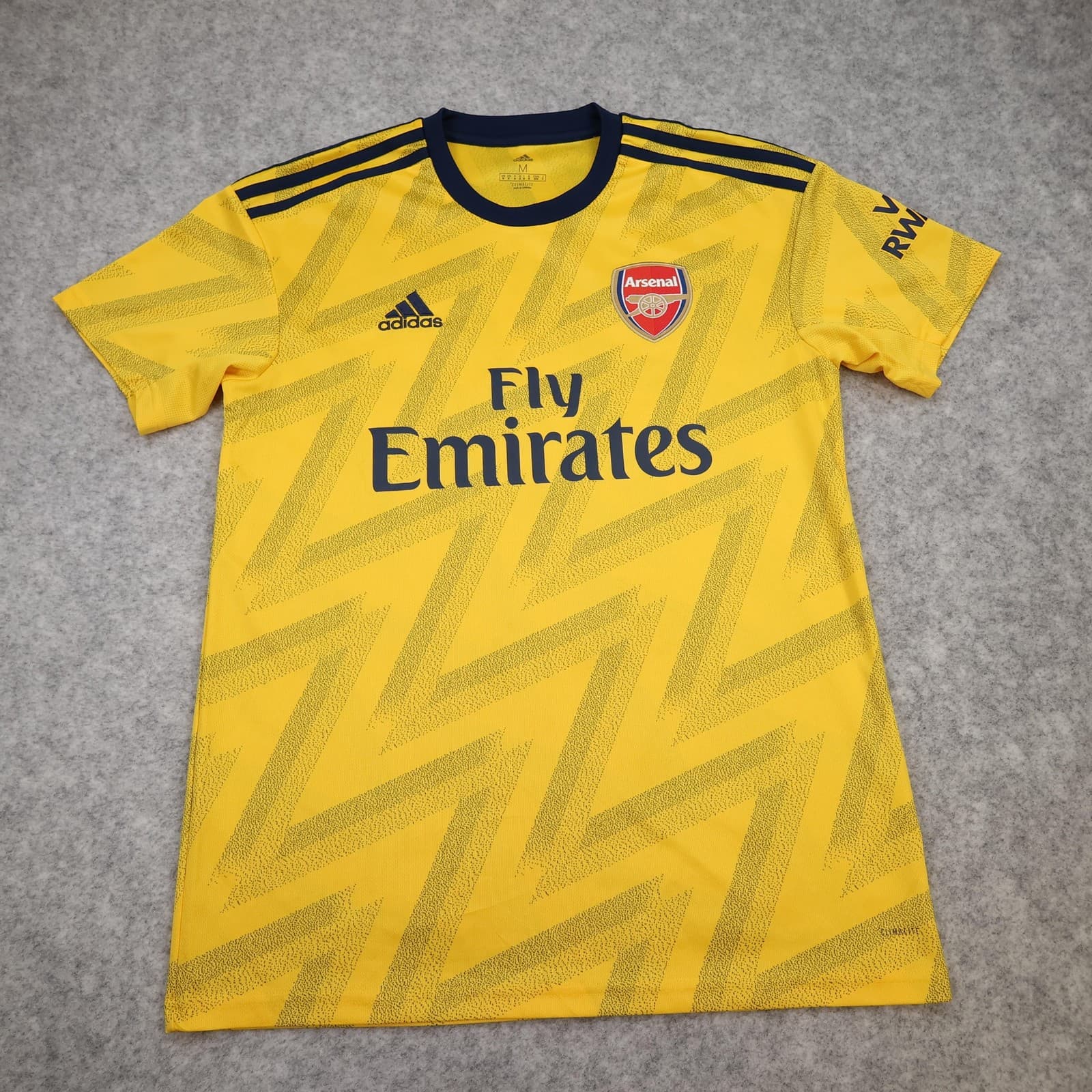 Arsenal Away Shirt Mens Medium Away Yellow 2019 2020 Football Adidas Emirates