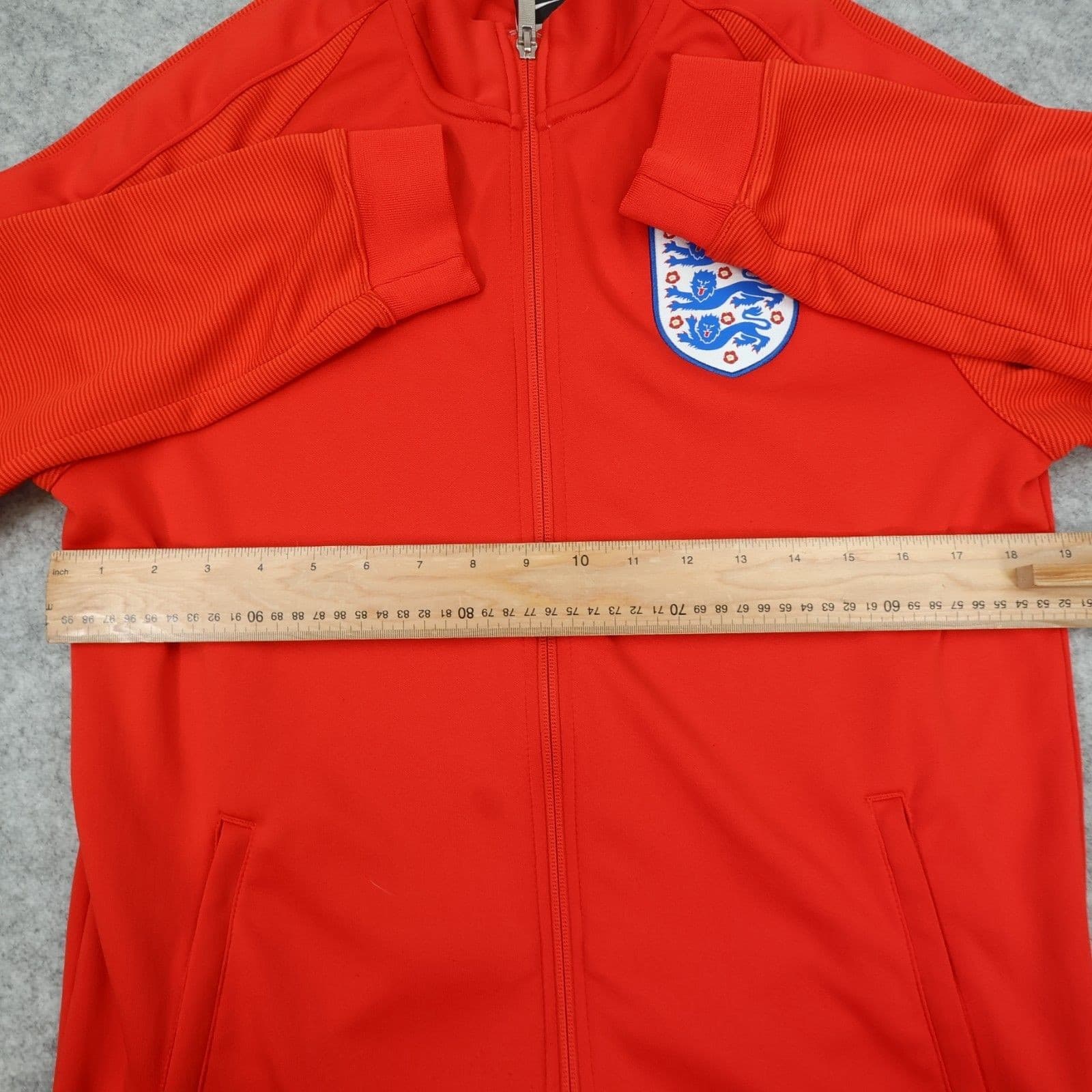 England Football Track Jacket Large Red Tracksuit Training Jacket 2016 2017 photo 10