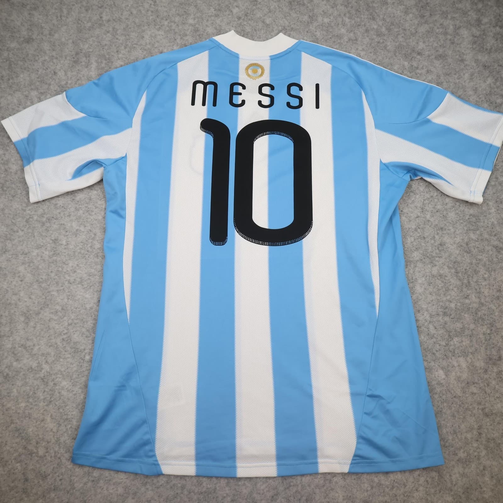 Argentina Home Shirt Mens Large Blue 2010 2011 Football Adidas Messi 10 Jersey