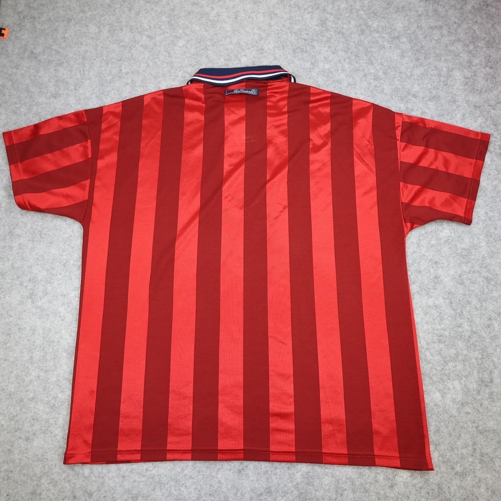 Vintage England Shirt Jersey Mens 2XL Red Away 1997 1998 1999 Umbro Retro 90s photo 2