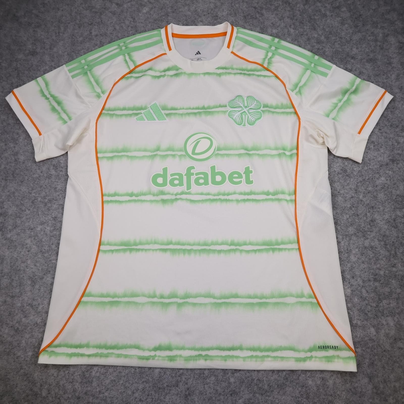 Celtic Shirt Mens XL White Third 2025 SPFL Football Soccer Adidas Jersey