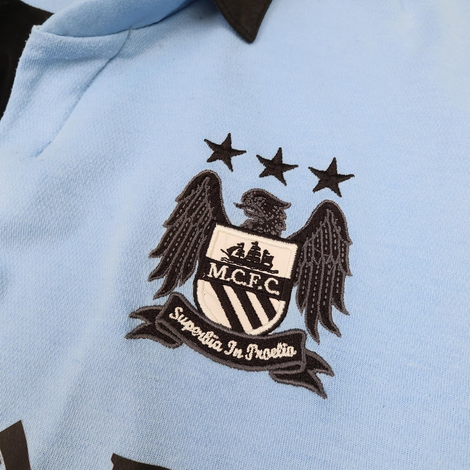 Manchester City Shirt Mens Large Blue Home 2012 2013 Umbro Tevez Soccer Jersey photo 6