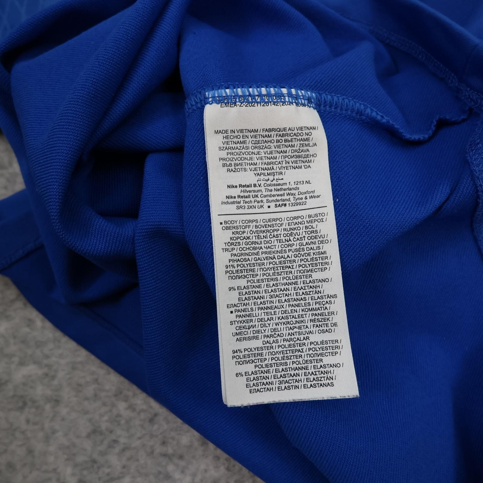 England Training Drill Top Mens Medium Blue 2022 2023 Nike Pullove 1/4 Zip photo 11