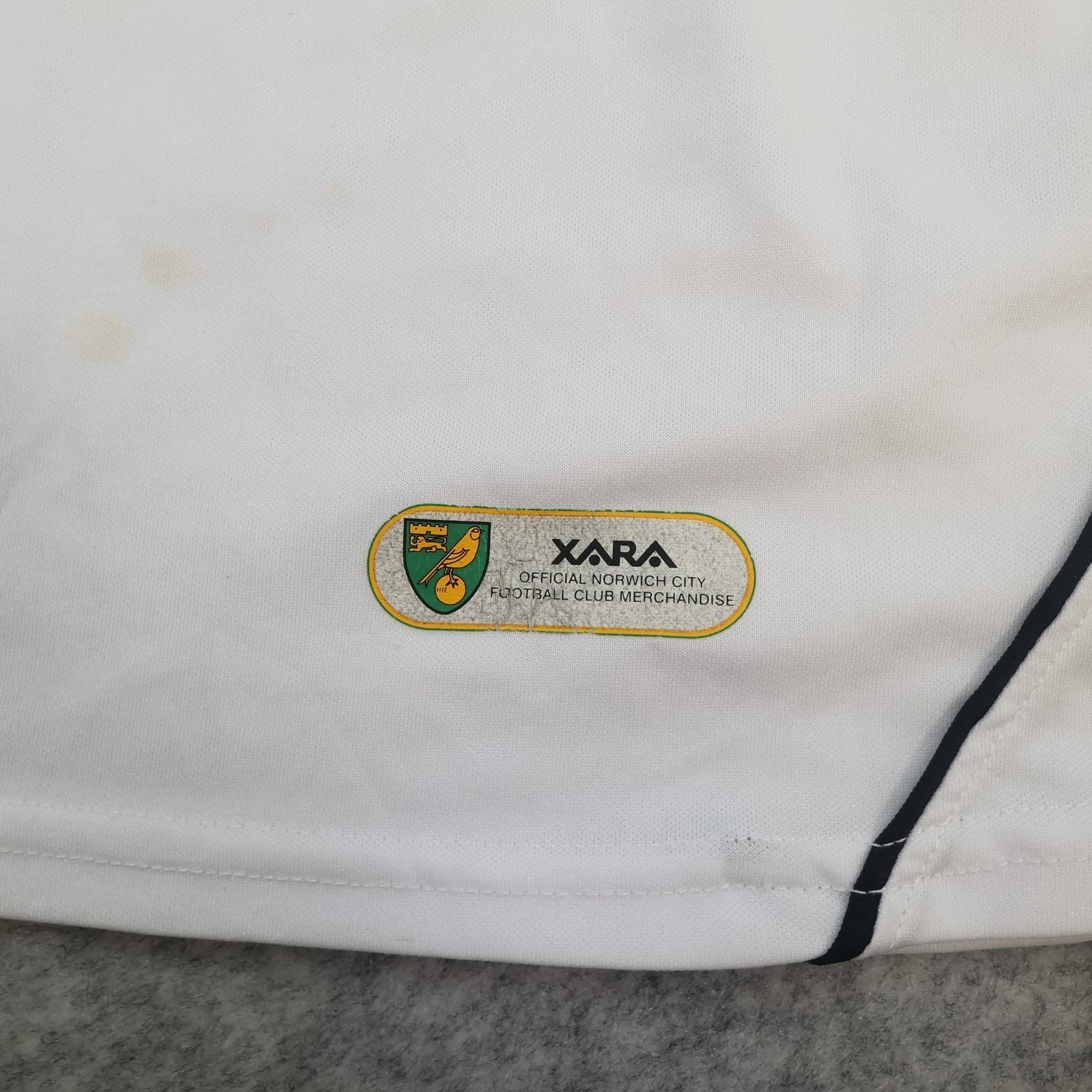 Norwich City Shirt Mens Large White Away 2006 2007 Xara Flybe Soccer Jersey photo 9