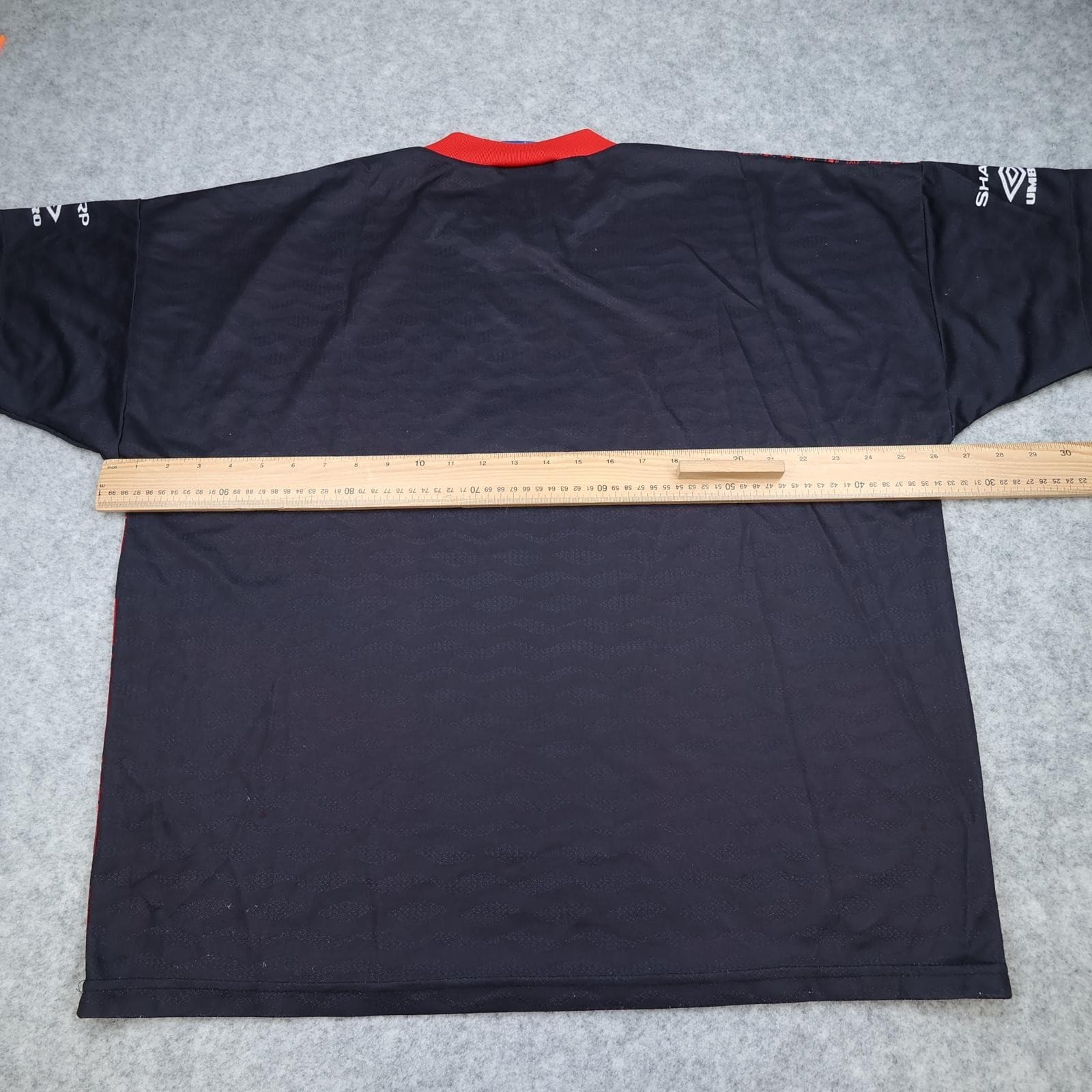Vintage Manchester United Training Shirt Mens XL Black Umbro 1994 Soccer Jersey photo 15