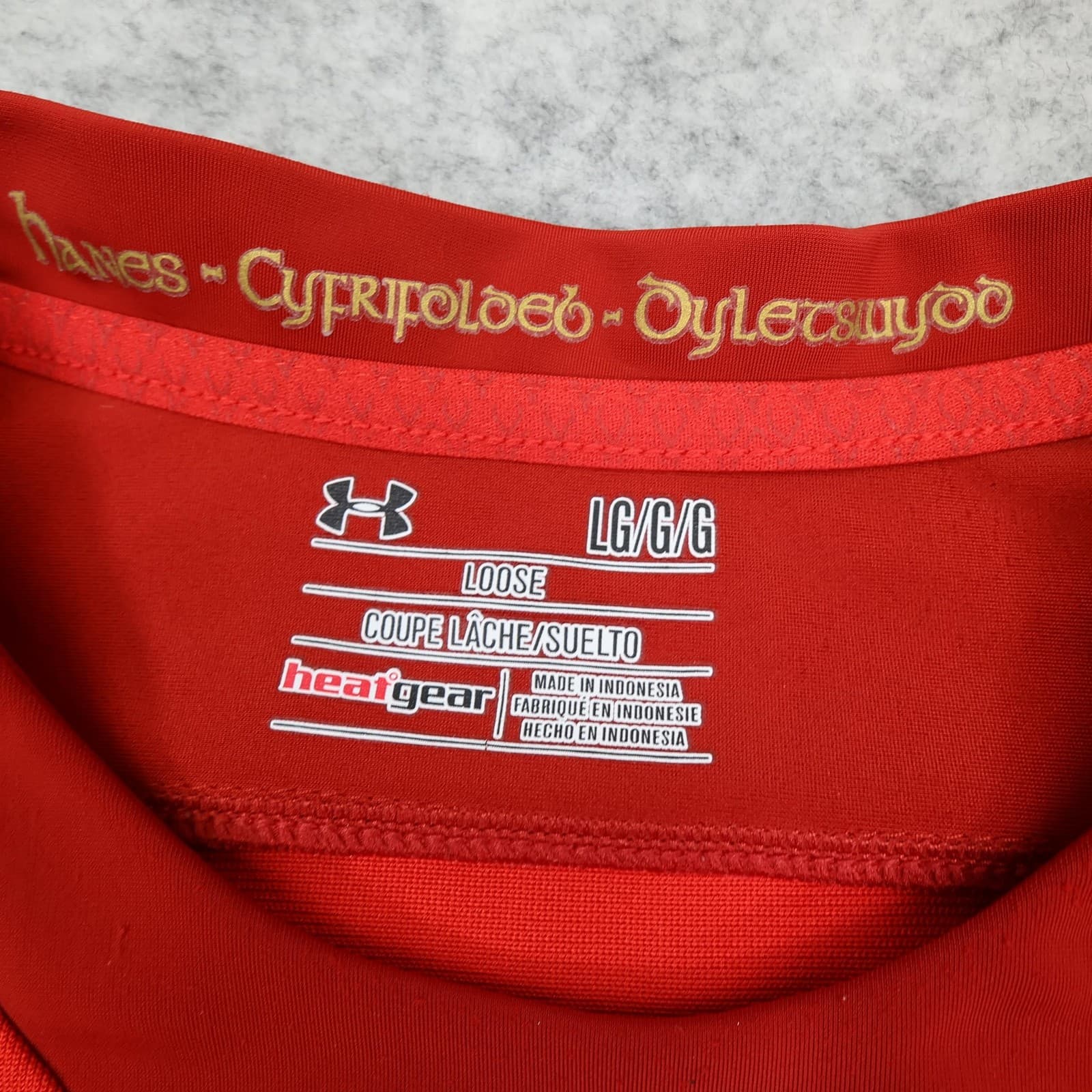 Wales Rugby Shirt Mens Large Red Rugby Union Under Armour 2015 2017 Jersey photo 7