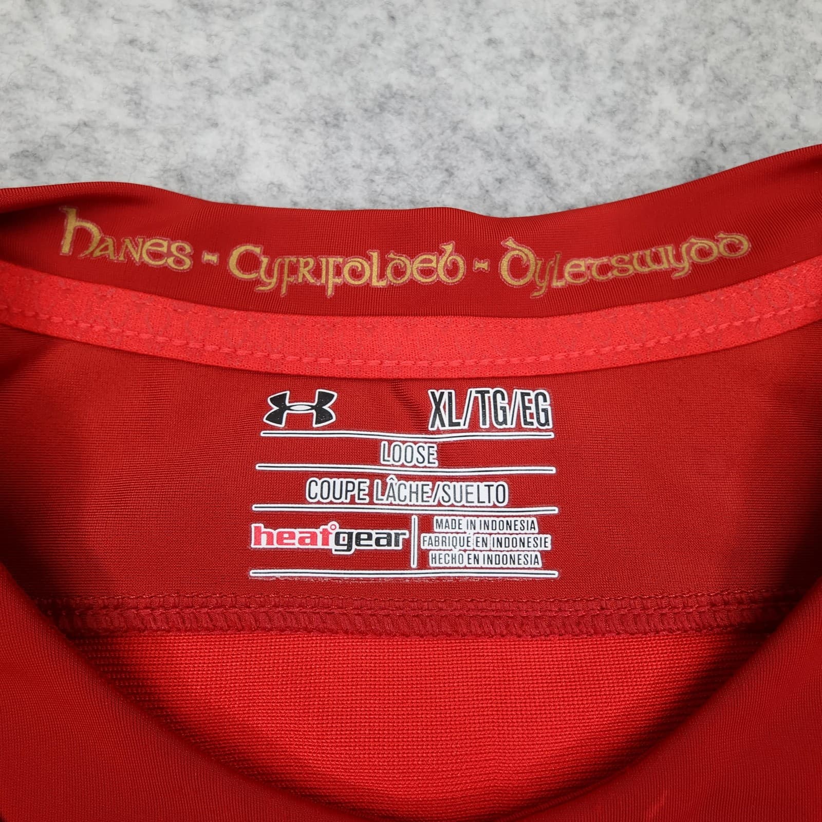 Wales Rugby Shirt Mens XL Red Rugby Union Under Armour Admiral 2016 Jersey photo 7