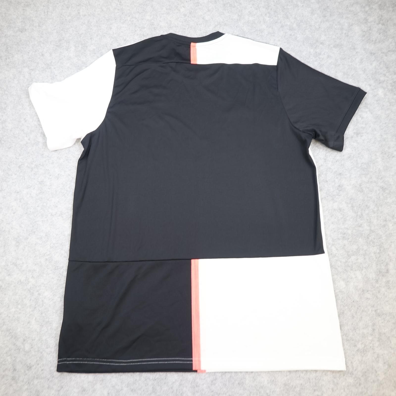 Juventus Shirt Mens Large Black White Home 2019 2020 Football Adidas Jeep photo 2