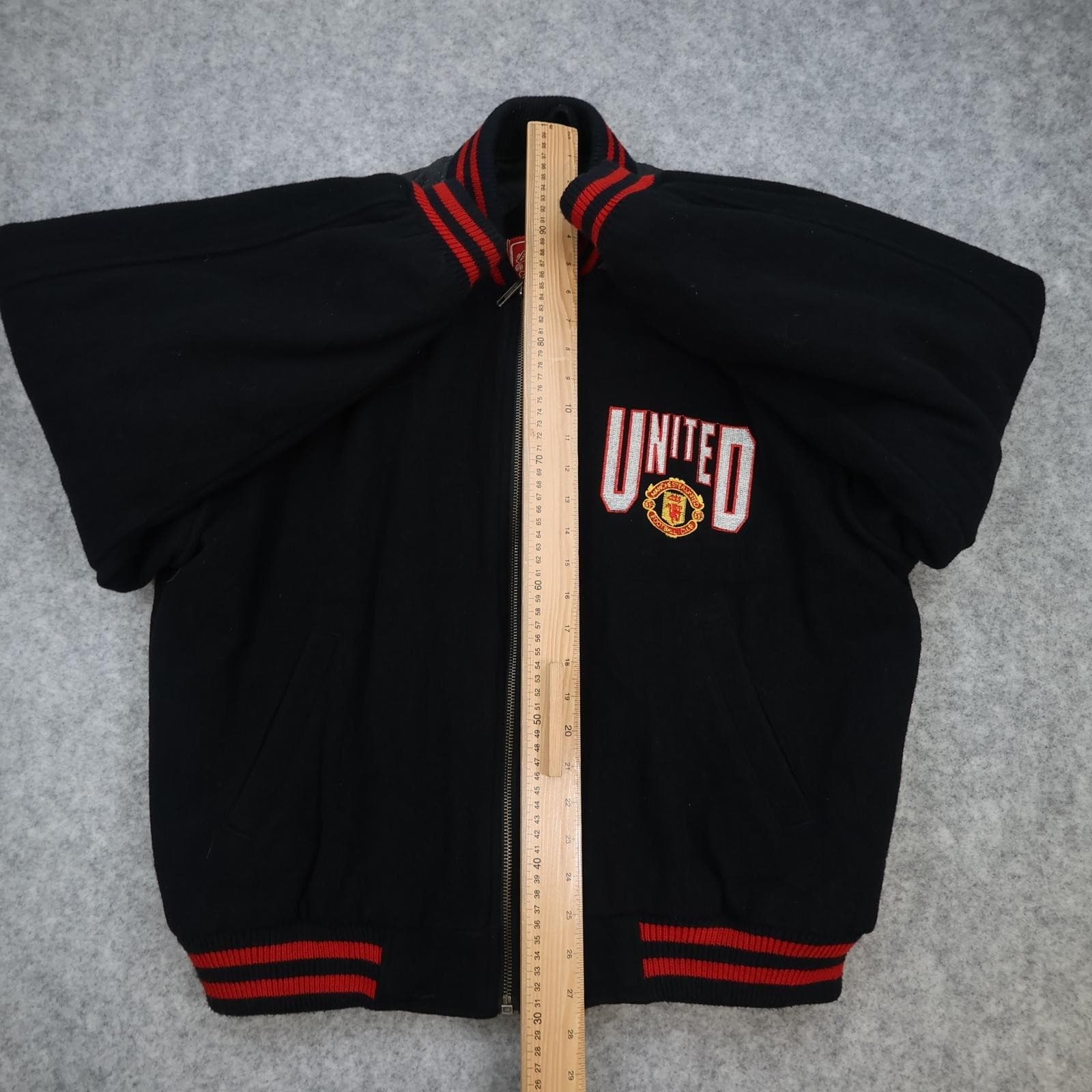 Vintage Manchester United Jacket Mens Medium Black 1990 1992 Campri Sportline photo 10