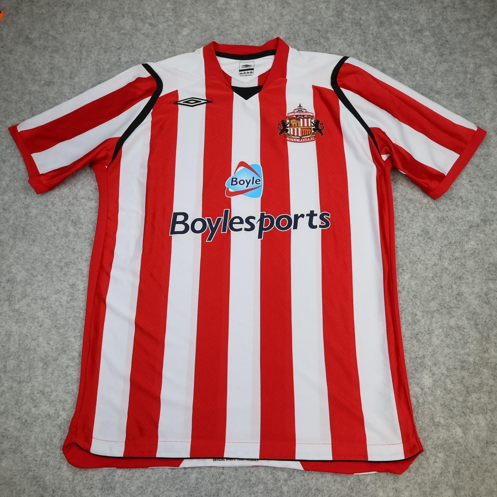 Sunderland Shirt Mens XL Red Home 2008 2009 Umbro Boylesports SAFC Soccer Jersey
