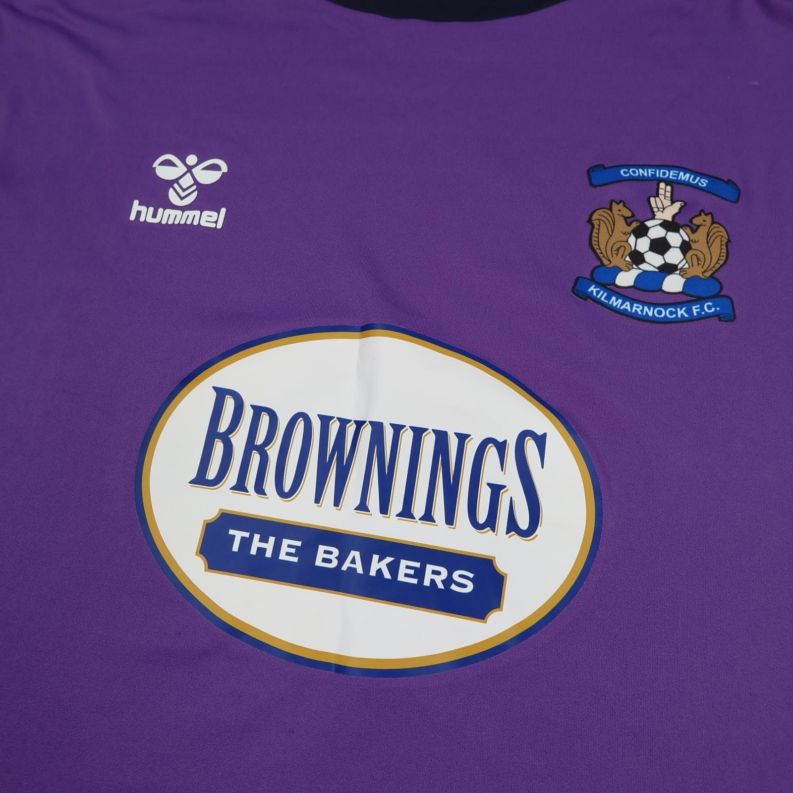 Kilmarnock Shirt Mens XL Purple Third Kit SPFL 2021 2022 Hummel Soccer Jersey photo 3