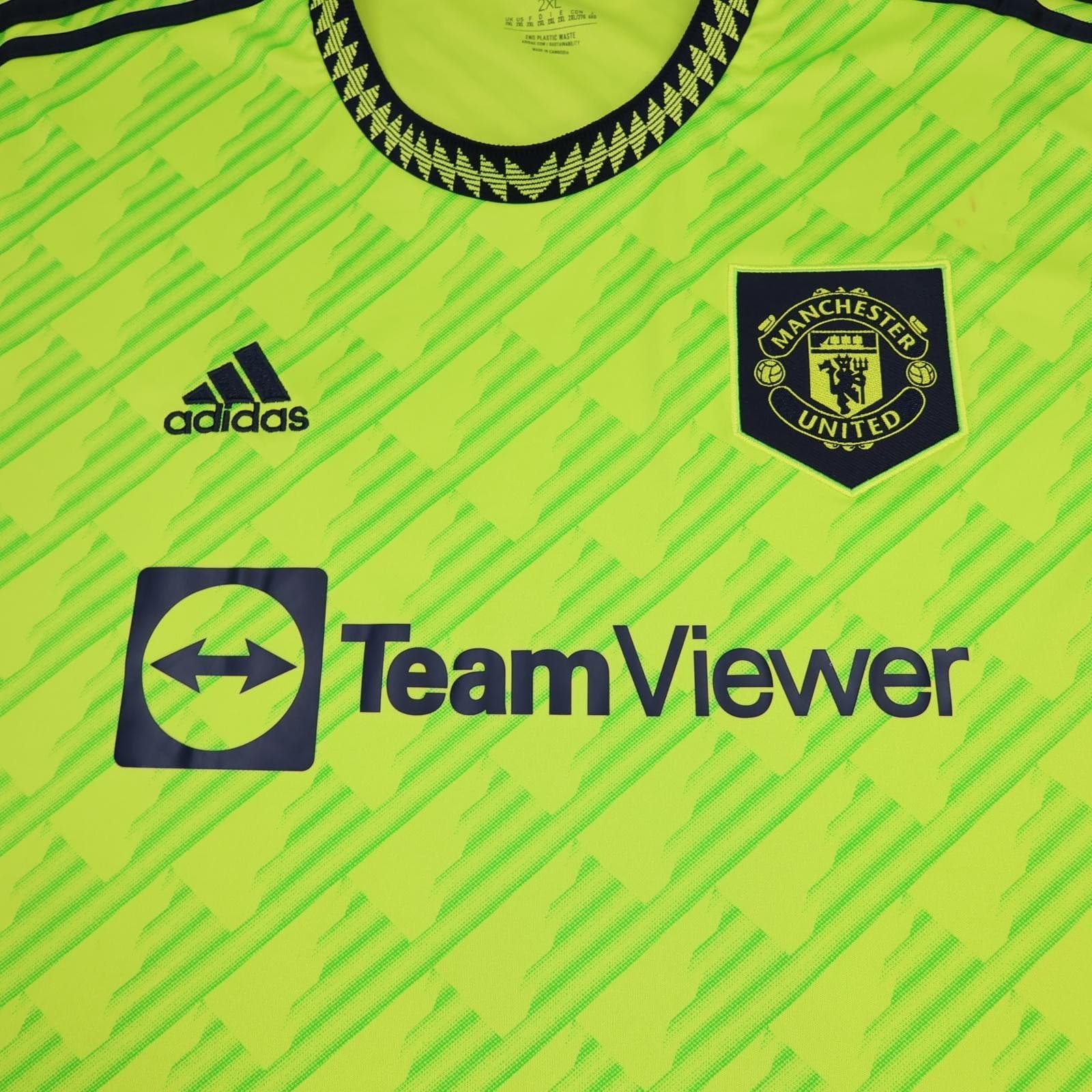 Manchester United Shirt Mens 2XL Green 3rd Kit 2022 2023 Adidas Casemiro 18 photo 3