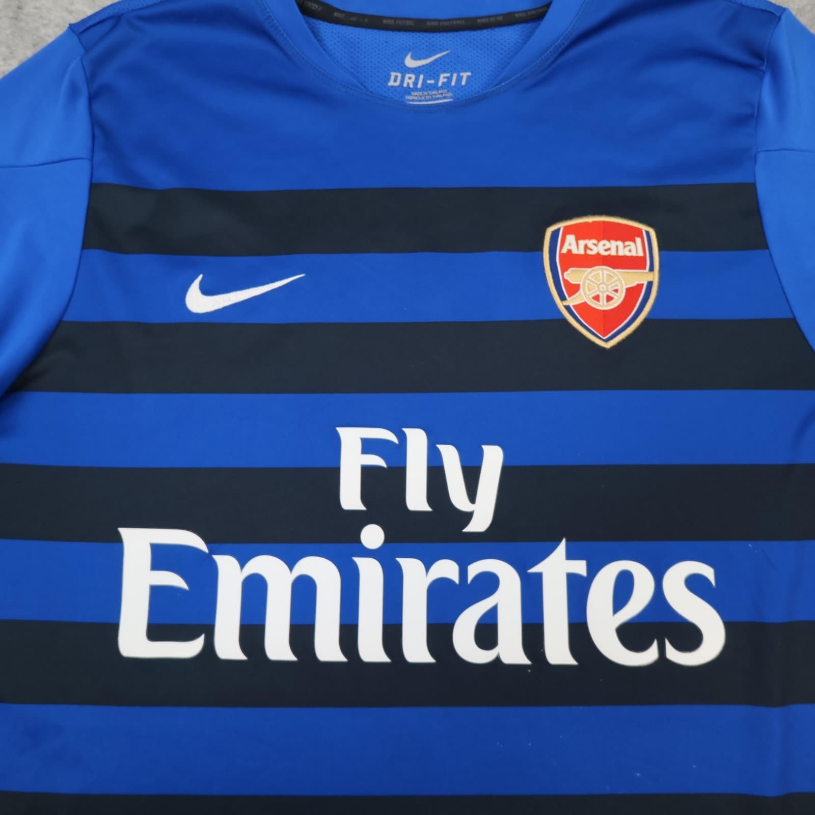 Arsenal Training Shirt Mens Large Blue Football Nike Dri-FIT 2013 2014 Jersey photo 3