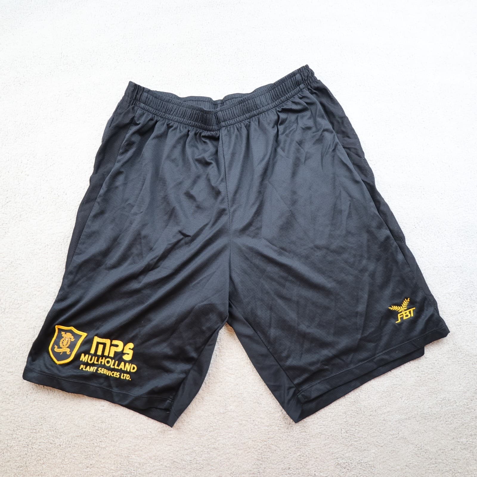 Livingston Football Shorts 2XL Black FBT Mens Adults Stretchy
