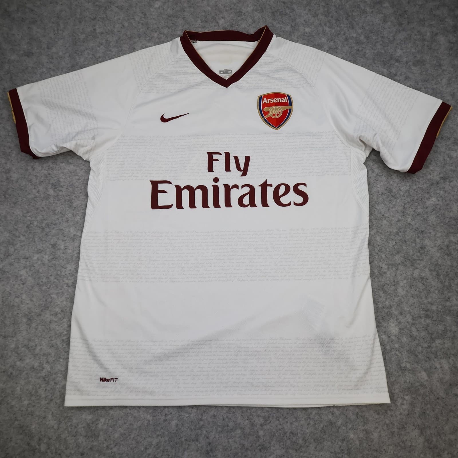 Arsenal Away Shirt Mens Medium White 2007 2008 EPL Football Nike Jersey Tipper 1