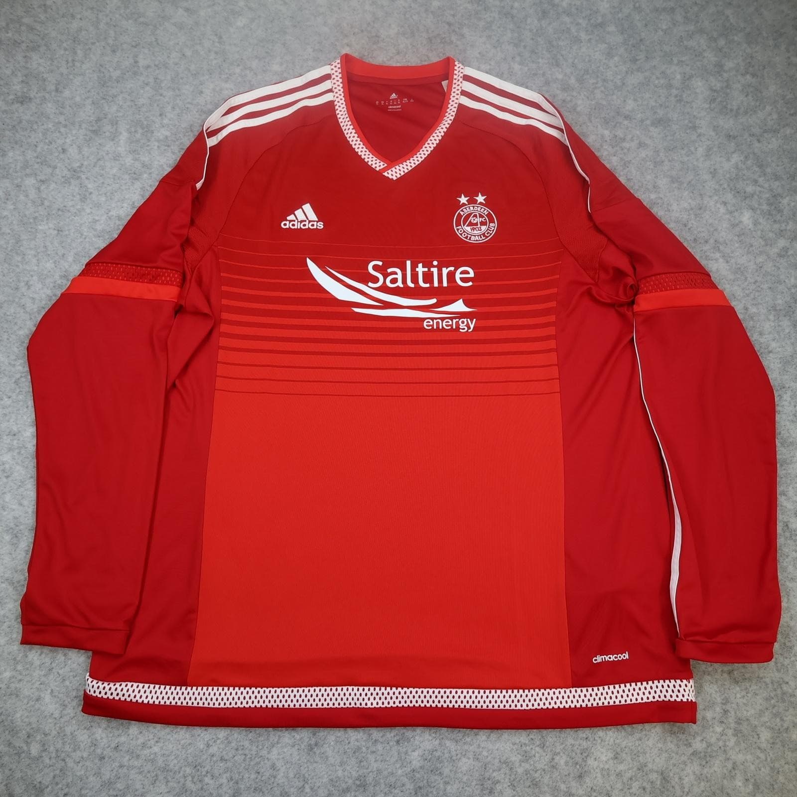 Aberdeen FC Shirt Mens XL Red Home 2015 2016 Football Adidas Soccer Jersey