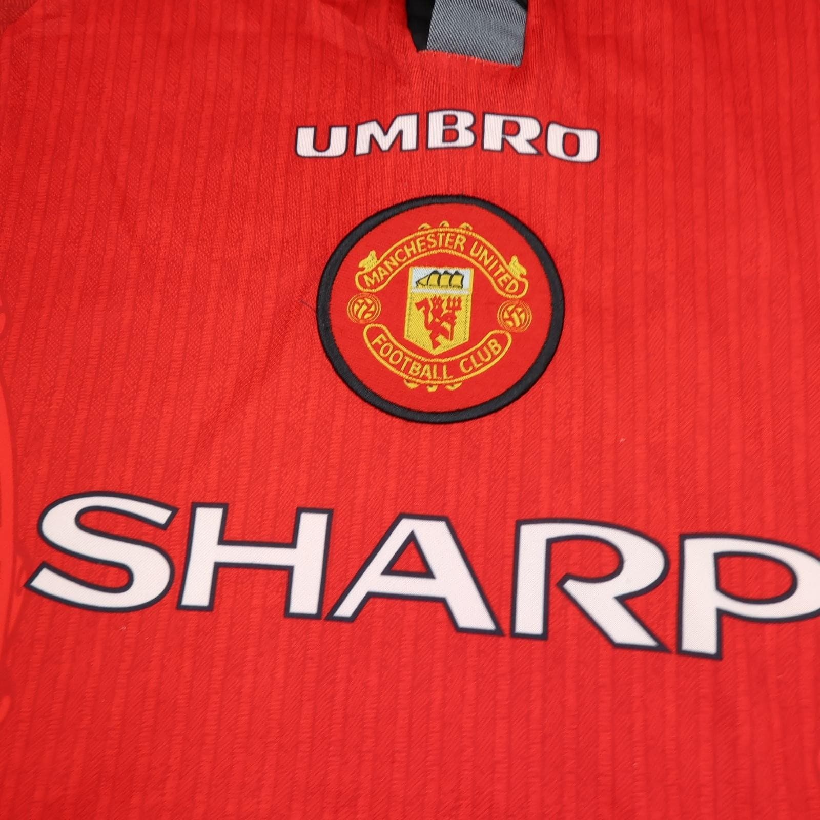 Vintage Manchester United Shirt Mens XL Red Home 1996 98 Umbro Cantona 7 Jersey photo 3