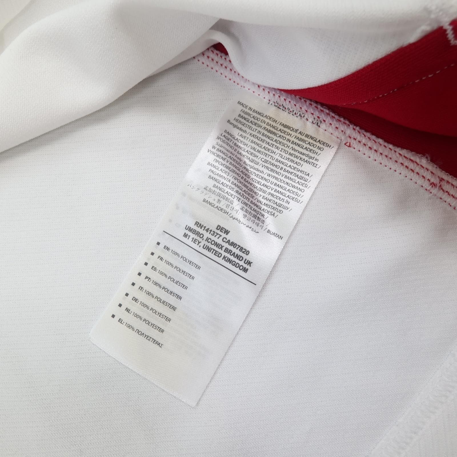 England Rugby Shirt Mens XL White Home Rugby Union Umbro O2 2020 2021 Jersey photo 8