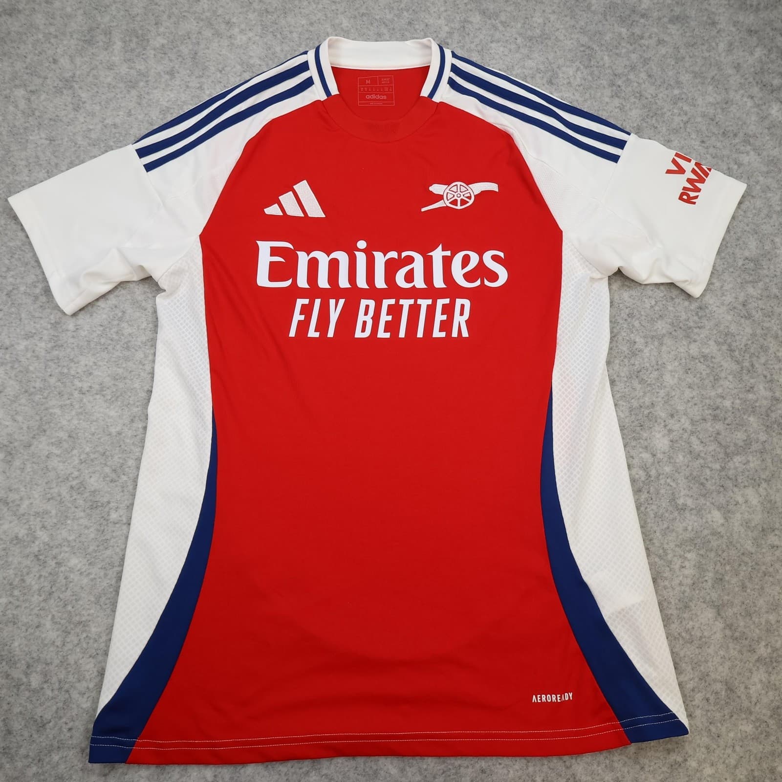 Arsenal Shirt Mens Medium Red Home 2024 2025 Adidas Emirates Soccer Jersey