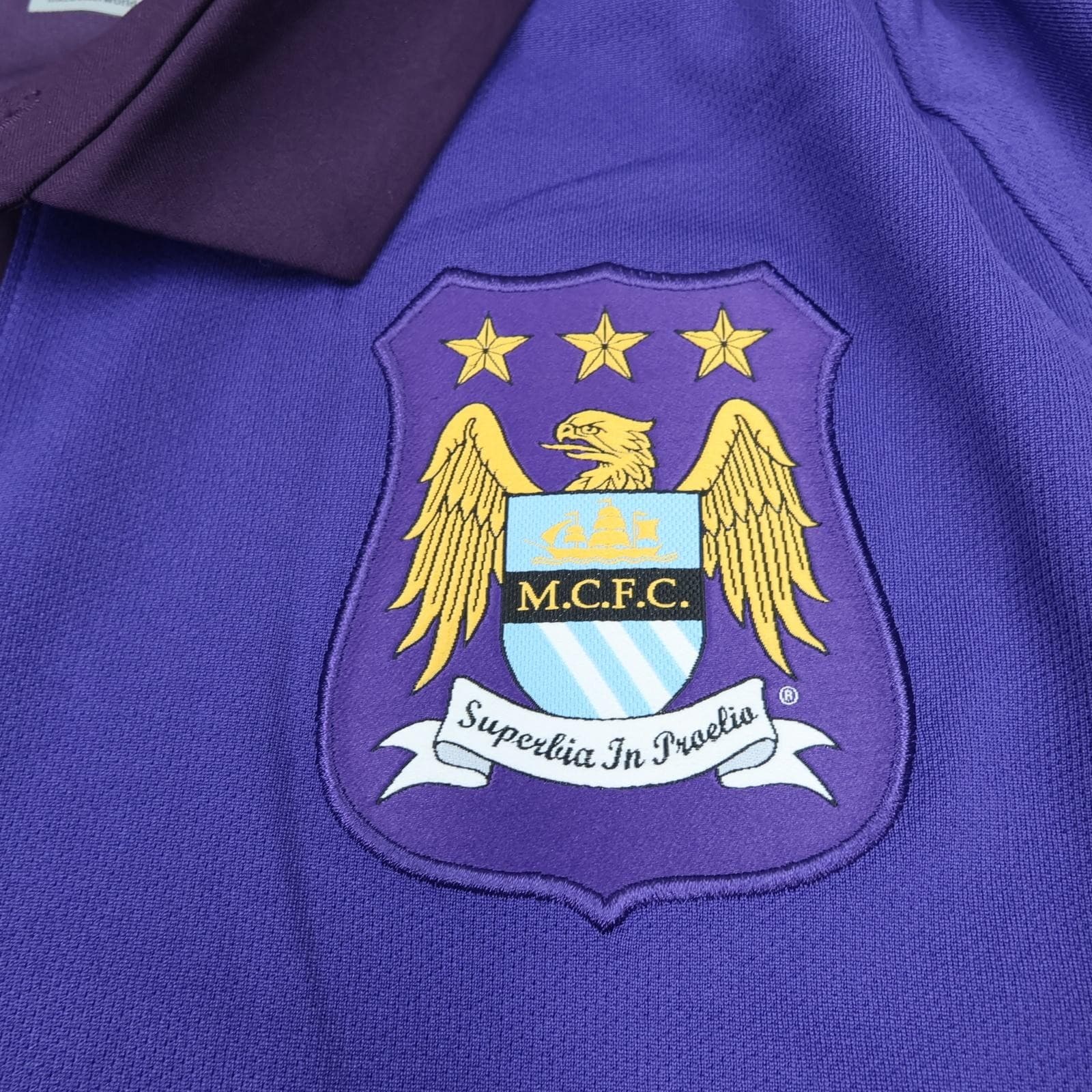 Manchester City Shirt Mens XL Purple 3rd Kit 2014 2015 Football Nike Aguero 16 photo 6