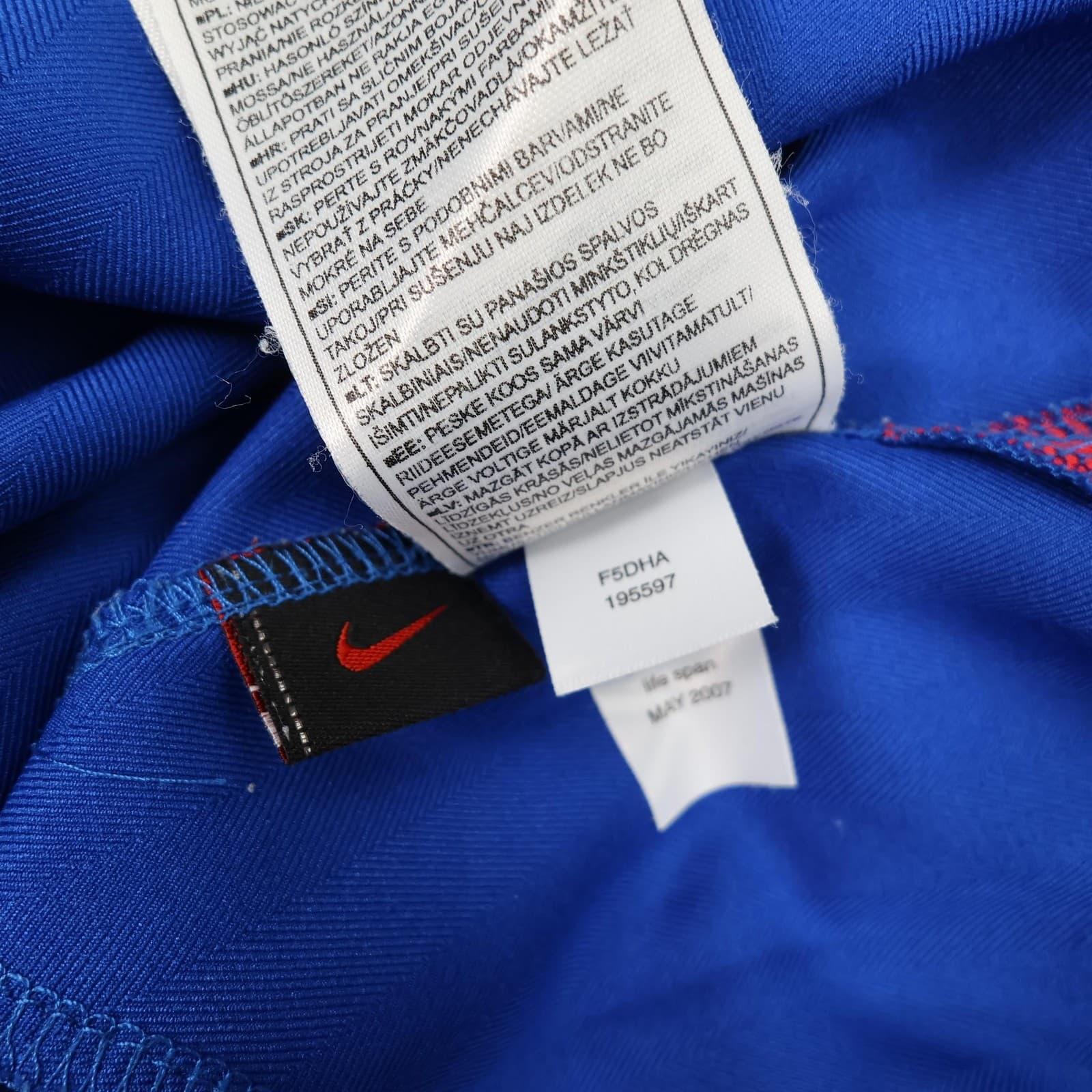 Manchester United Shirt Mens Large Blue Away Kit 2004 2006 Nike Van Nistelrooy photo 15