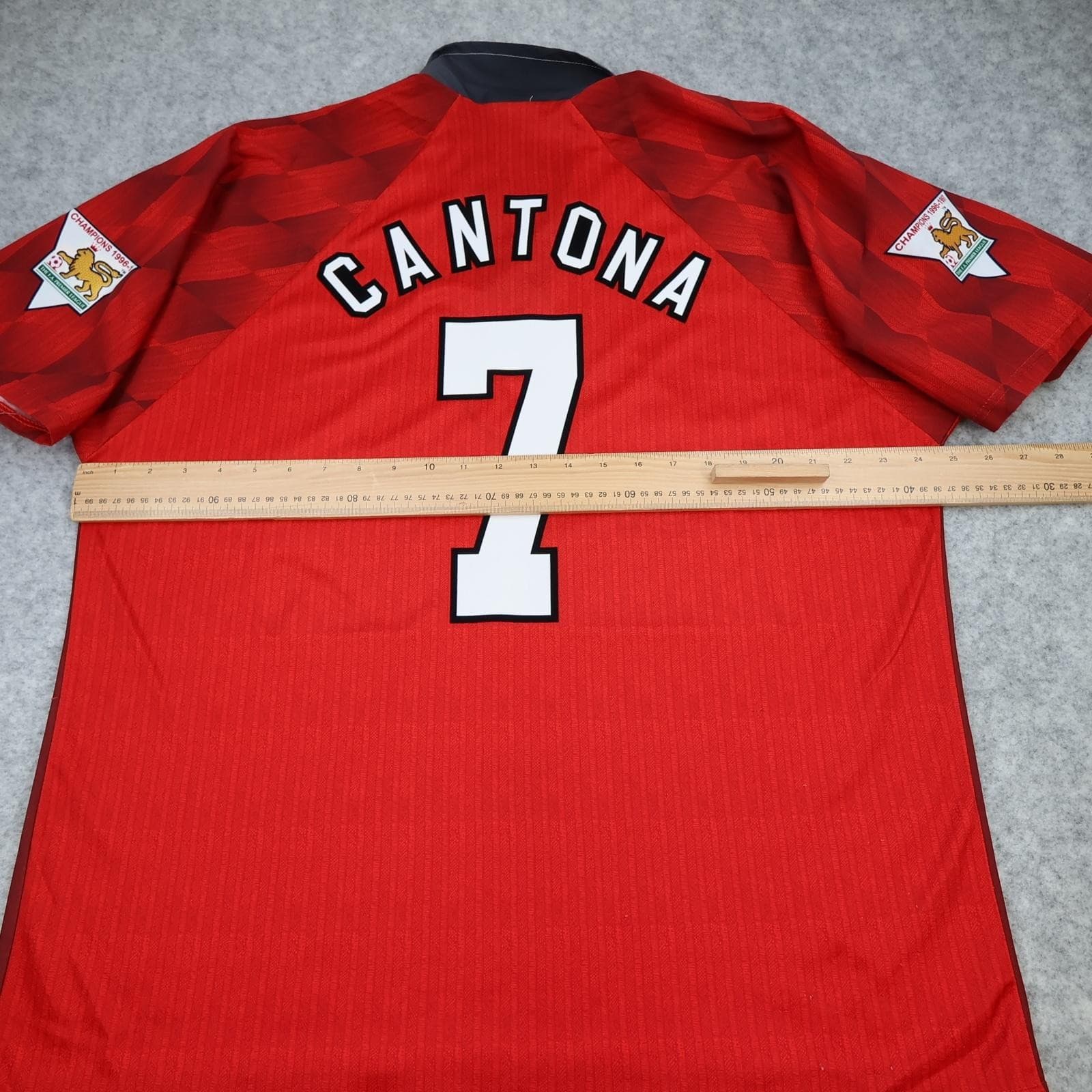 Vintage Manchester United Shirt Mens XL Red Home 1996 98 Umbro Cantona 7 Jersey photo 10