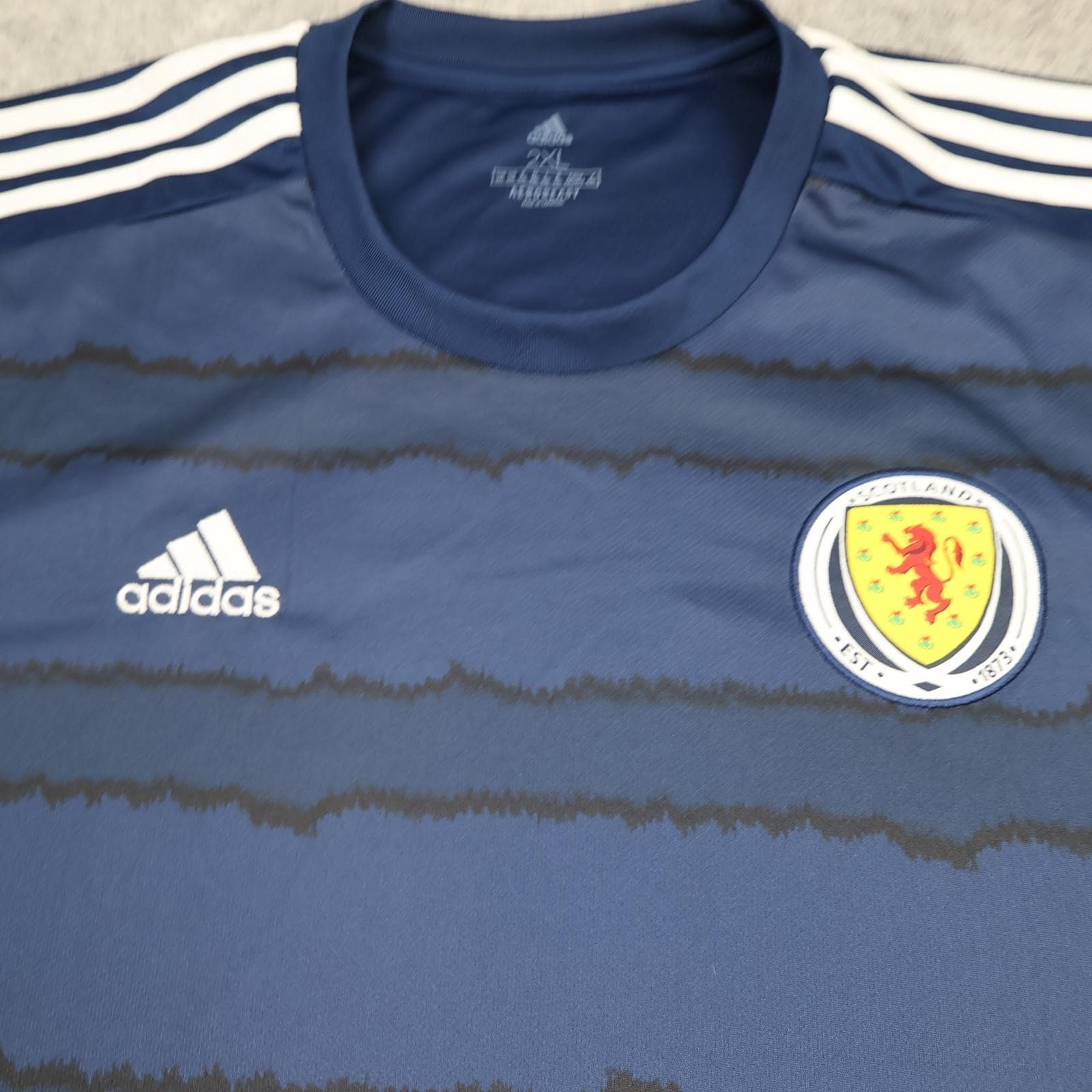 Scotland Home Shirt Mens 2XL Blue 2020 2021 Football Adidas Soccer Jersey Top photo 3